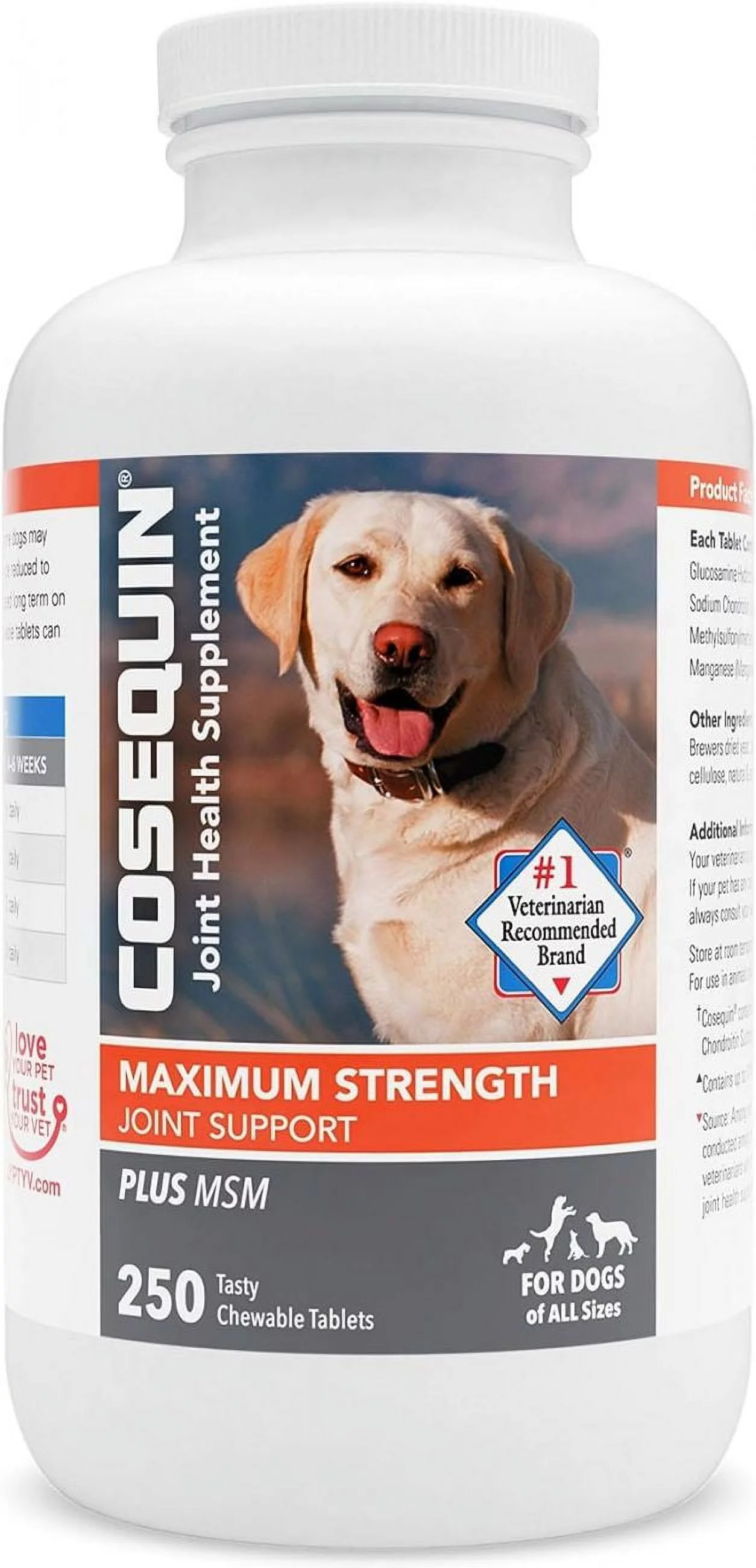 Cosequin Maximum Strength Plus MSM Chewable Tablets 250ct