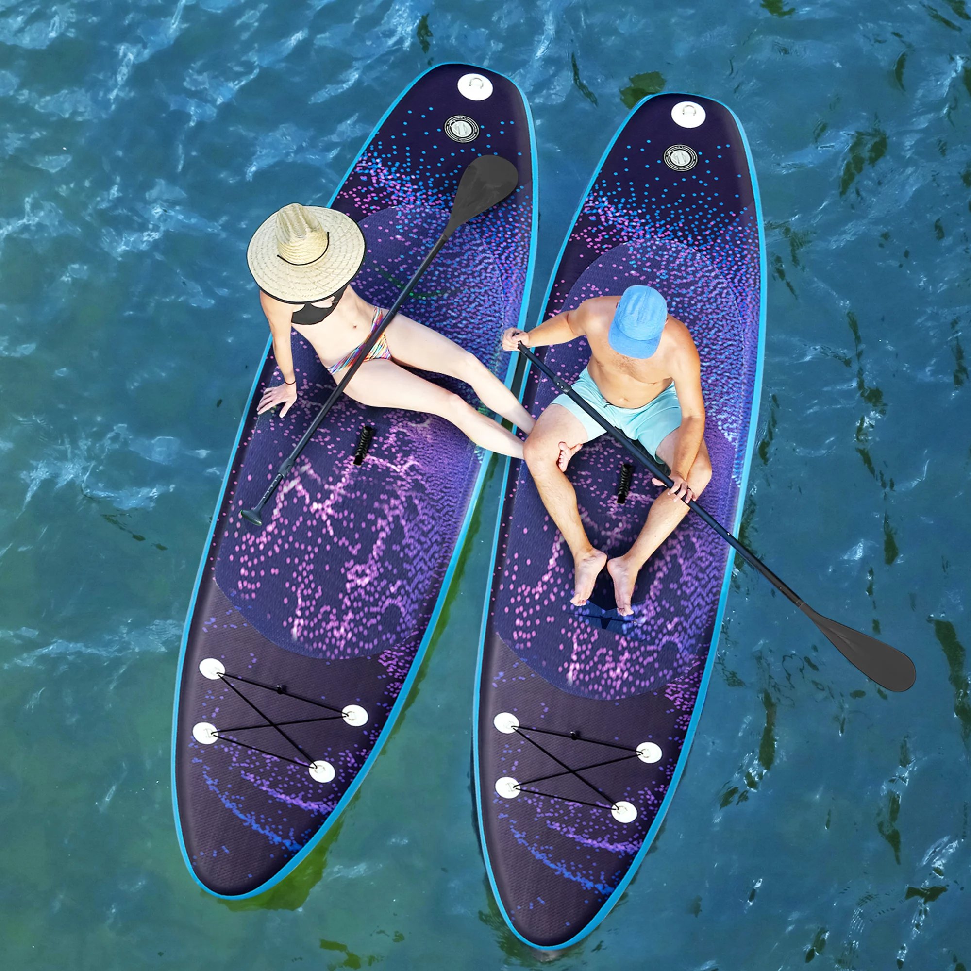 Gymax 10.5 ft Inflatable Stand-Up Paddle Board Non-Slip Deck Surfboard w/ Hand Pump