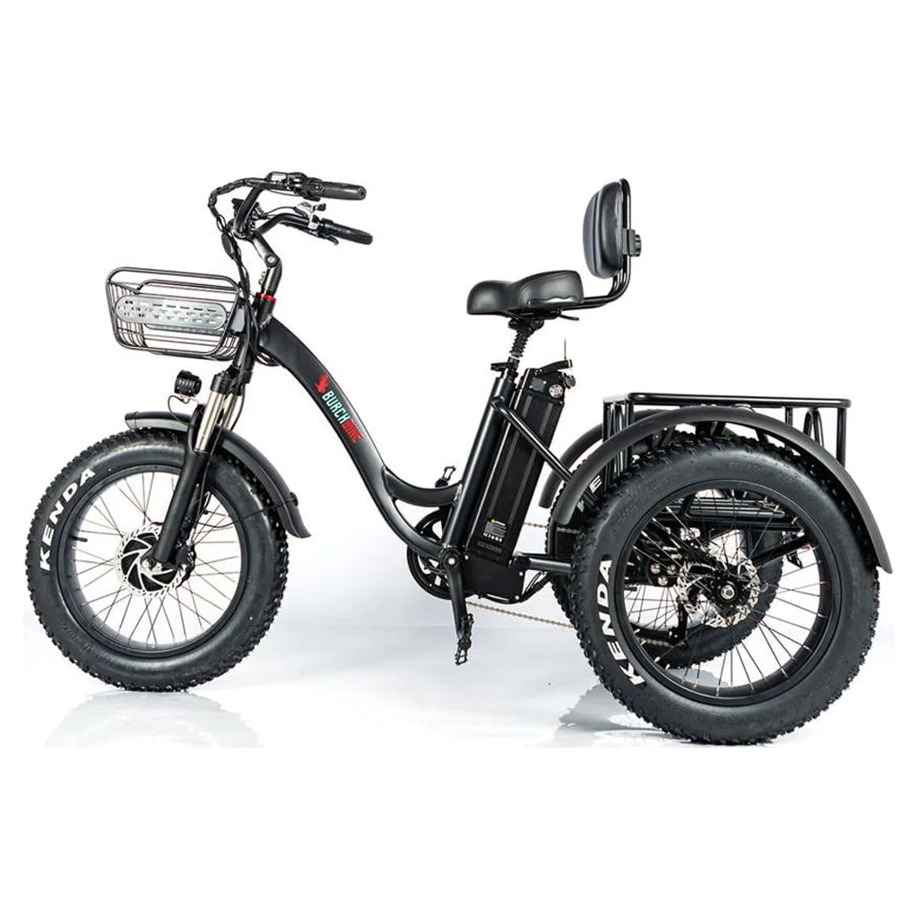 Culver Mobility – Pro Electric Tricycle 24 Inch Fat Tire Electric Trike 3 Wheel 48V 500W Electric Bike Rear Basket Cargo