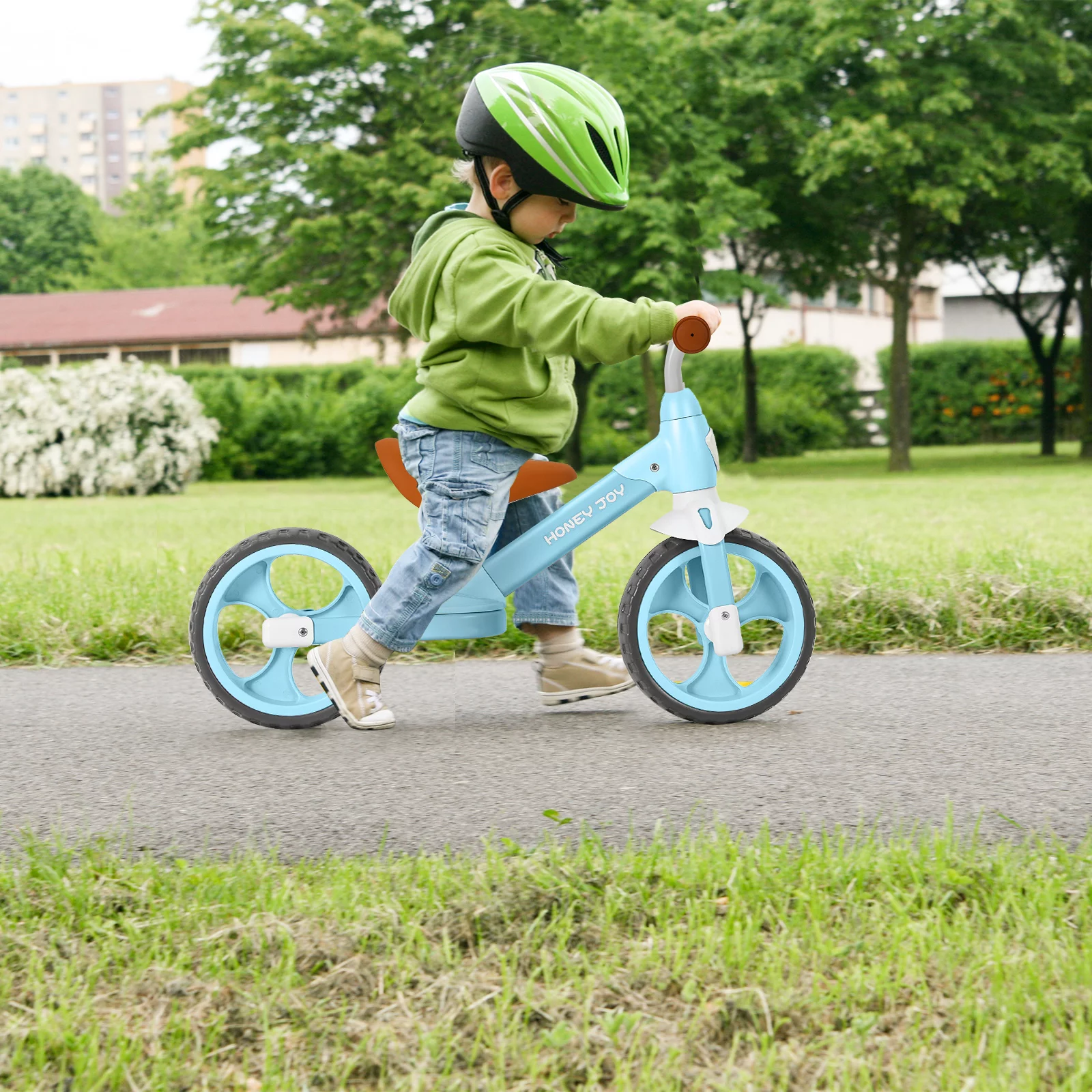 Infans Kids Balance Bike Toddler Training Bicycle w/ Feetrests for 2-5 Years Old Blue