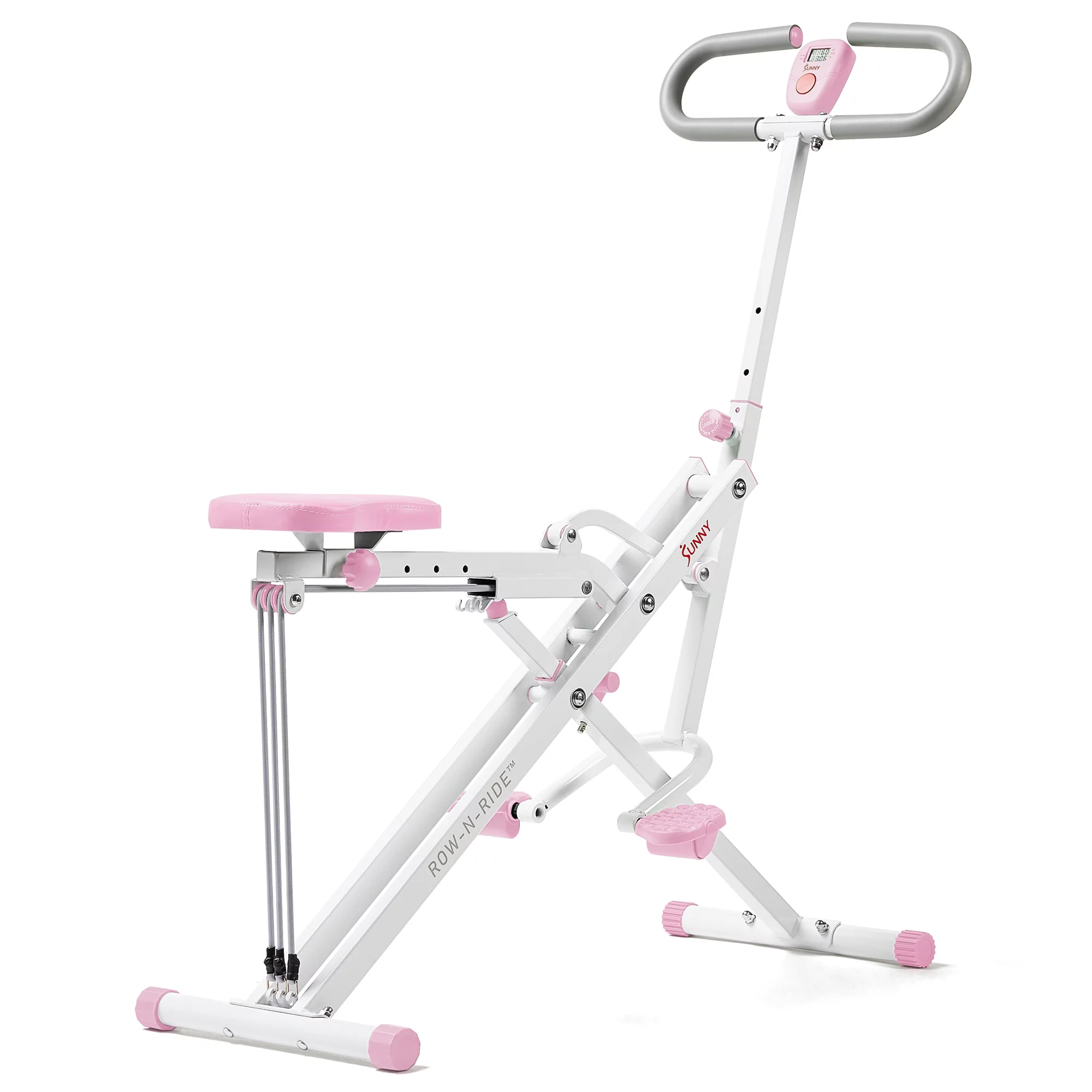 Sunny Health & Fitness Upright Row-N-Ride Exerciser in Pink – P2100