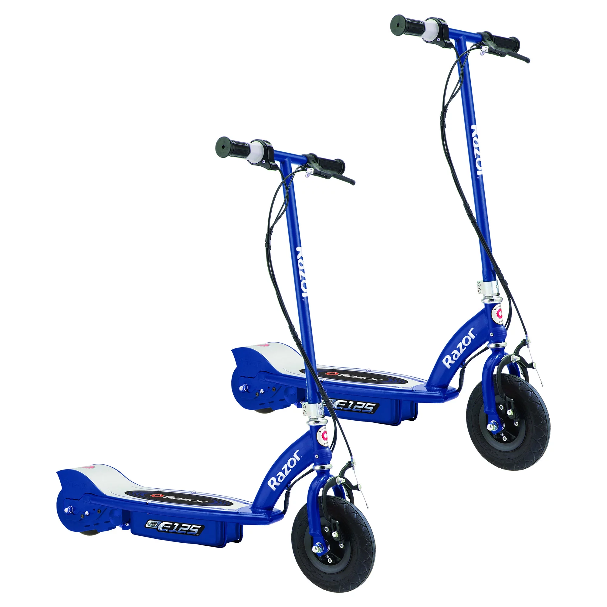 Razor E125 24V Motorized Battery Powered Electric Scooter, Blue (2 Pack)