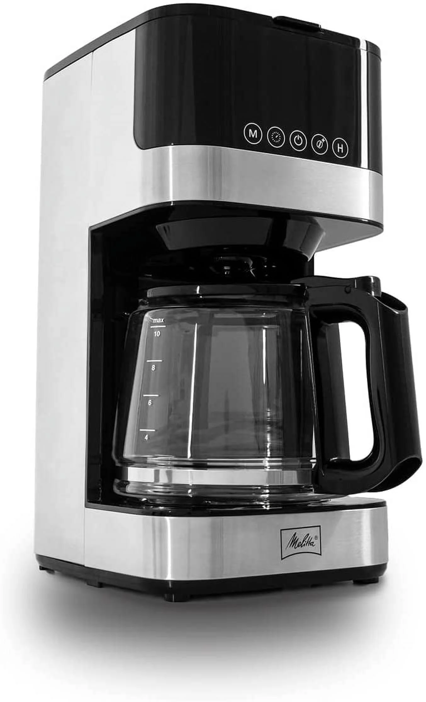 Melitta Aroma Tocco Glass Coffee Maker 10 Cup Glass carafe Programmable Drip Coffee Maker Stainless Steel