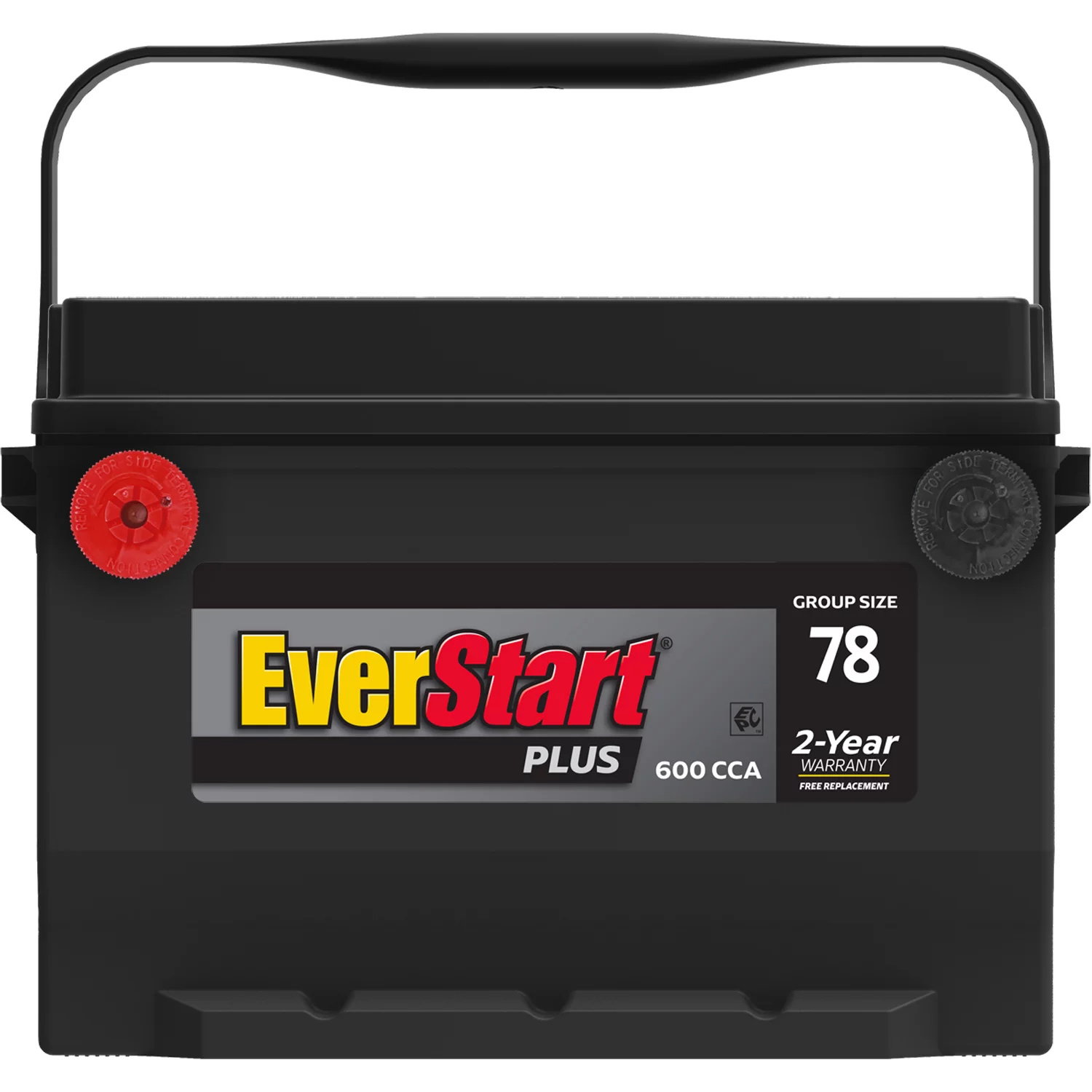 EverStart Plus Lead Acid Automotive Battery, Group 78 12 Volt, 600 CCA