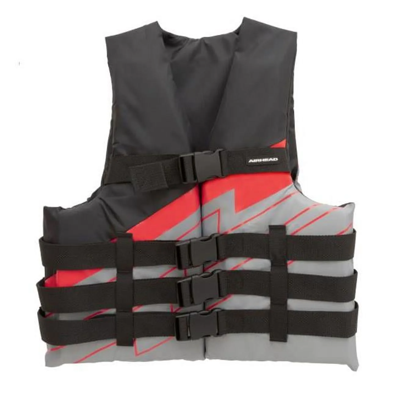 Airhead 30084-04-A-BR Bolt Adult S/M Life Jacket – Gray/Red – 30084-04-A-BR