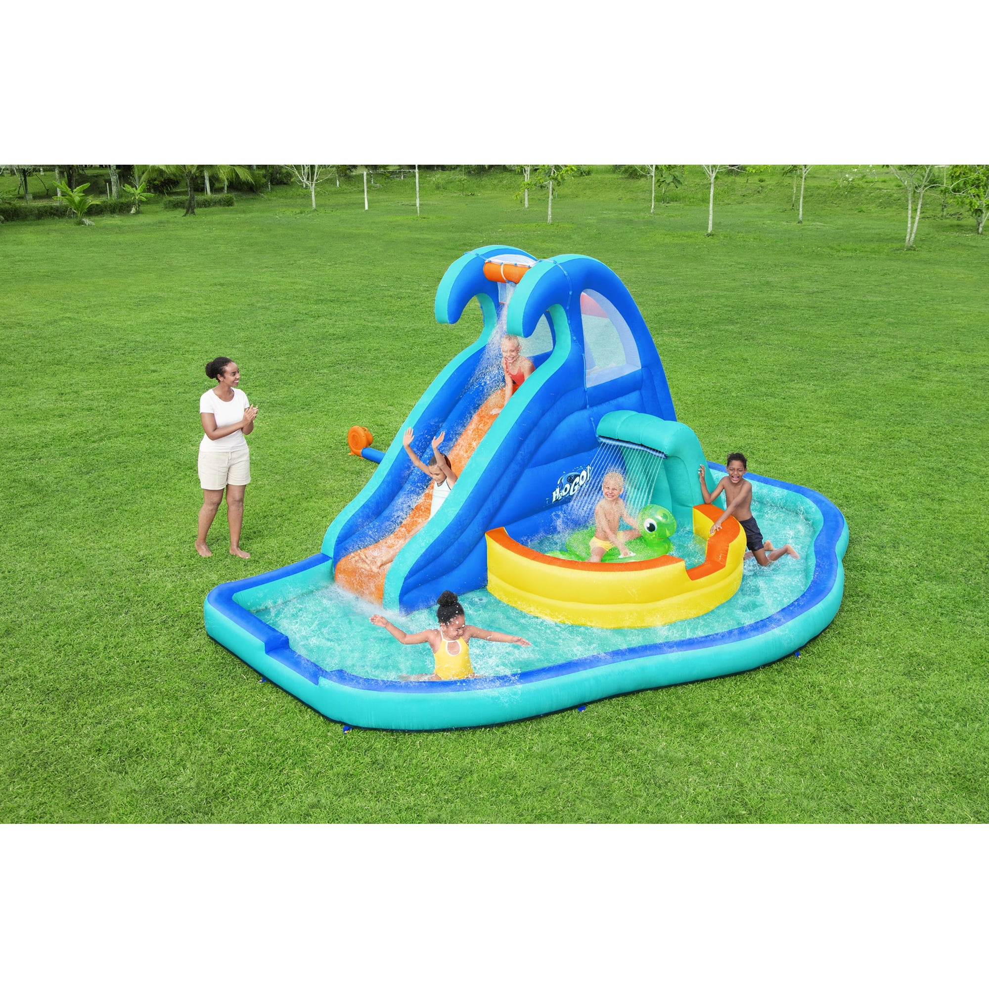 Bestway H2OGO! Wavetastic Child Inflatable Water Park & Turtle Pool Ride-On Float