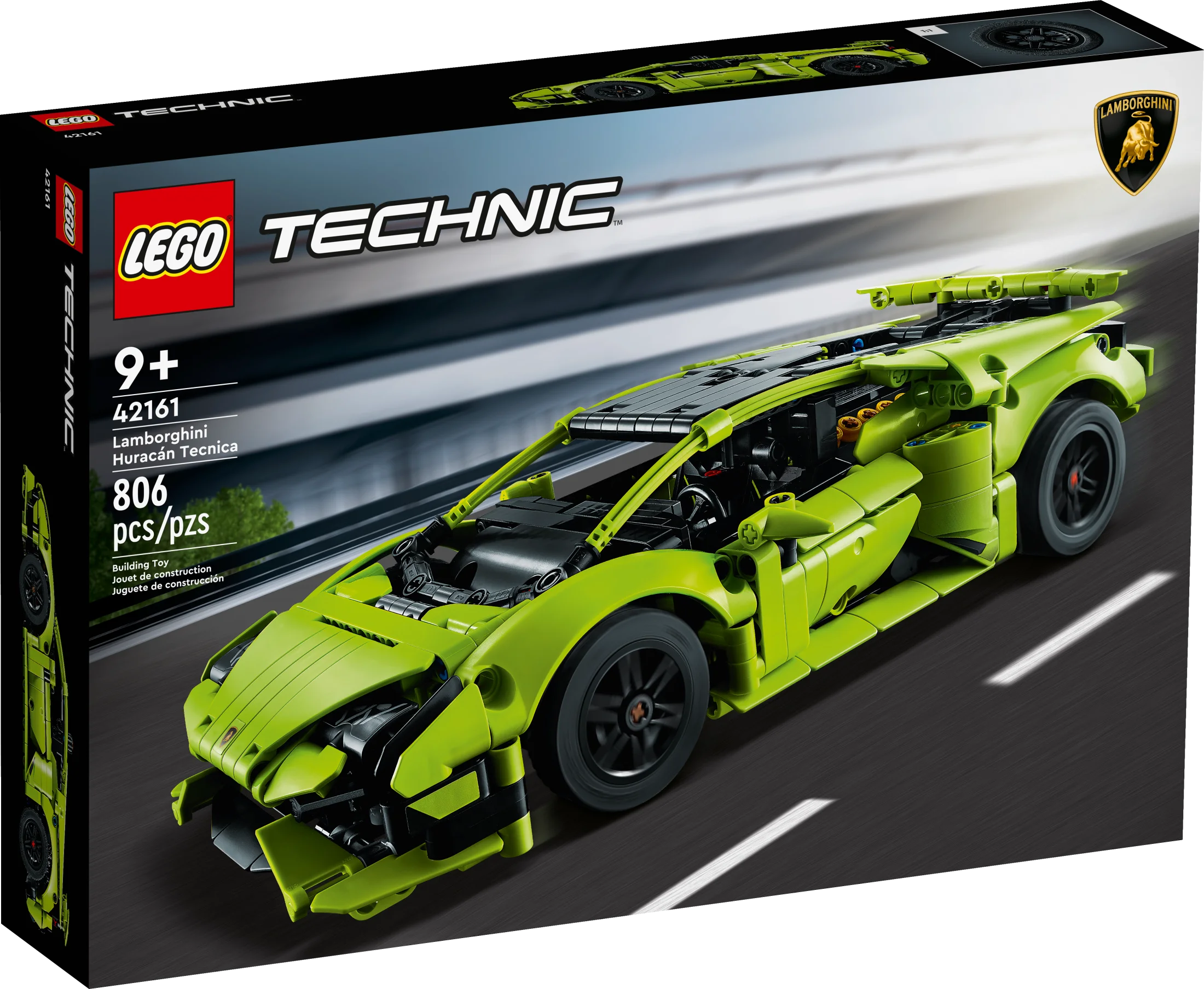 LEGO Technic Lamborghini Hurac??n Tecnica 42161 Advanced  Sports Car Building Kit for  Kids Ages 9 and up Who Love Engineering and Collecting Exotic Sports Car Toys