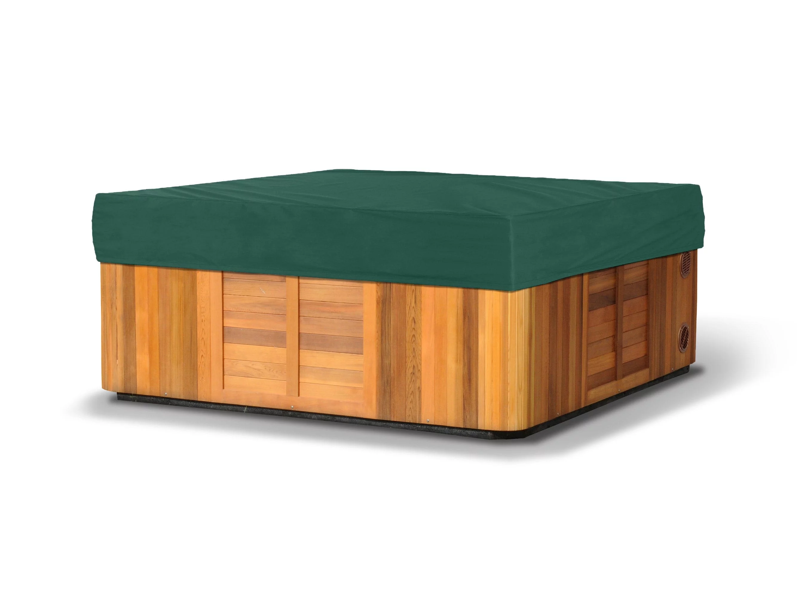 Covermates Square Hot Tub Cover – Light Weight Material, Weather Resistant, Elastic Hem, Outdoor Living Covers-Green