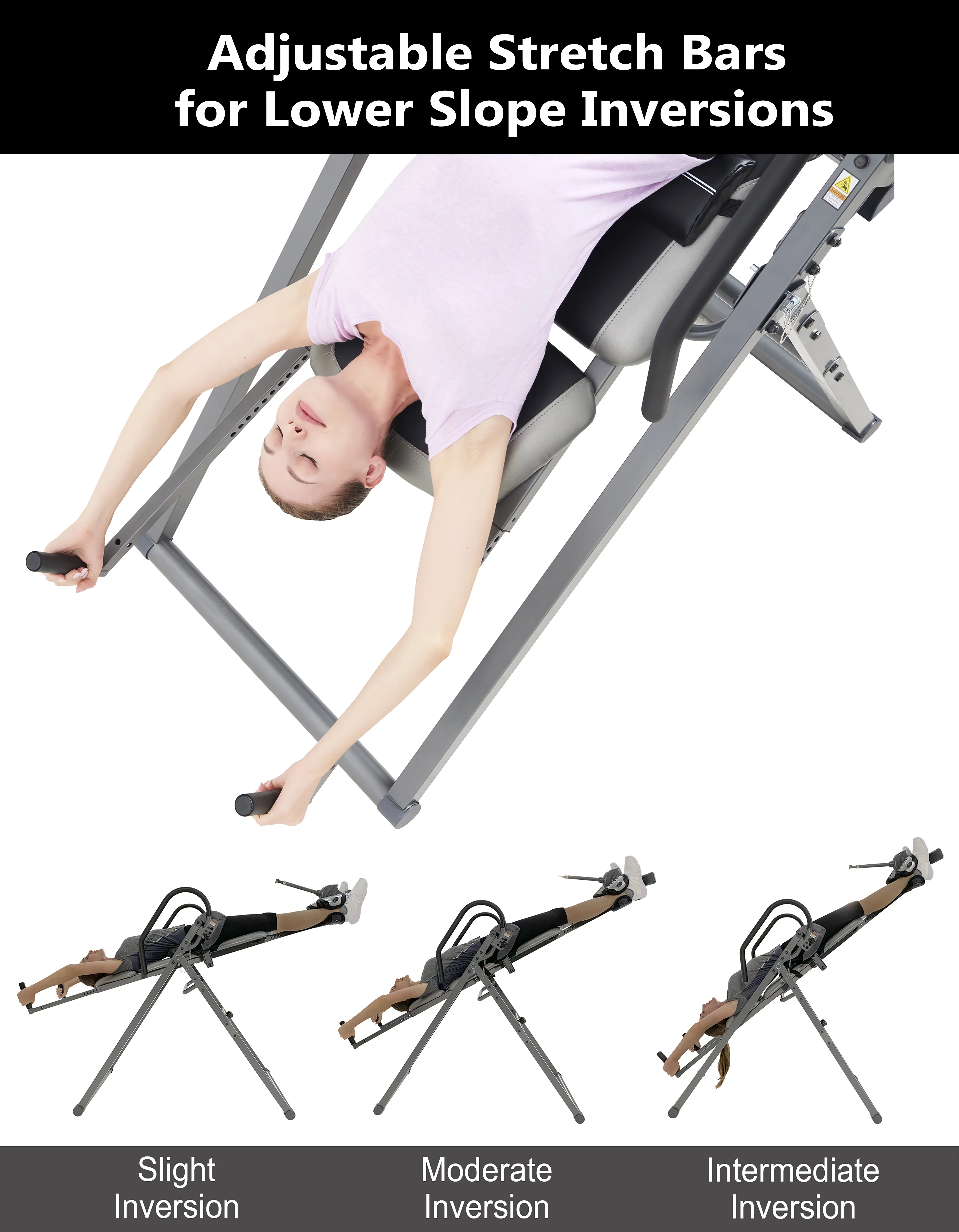 Innova ITX1200 Inversion Table with Adjustable Stretch Bars for Optimal Slope Inversion and Full Body Stretch