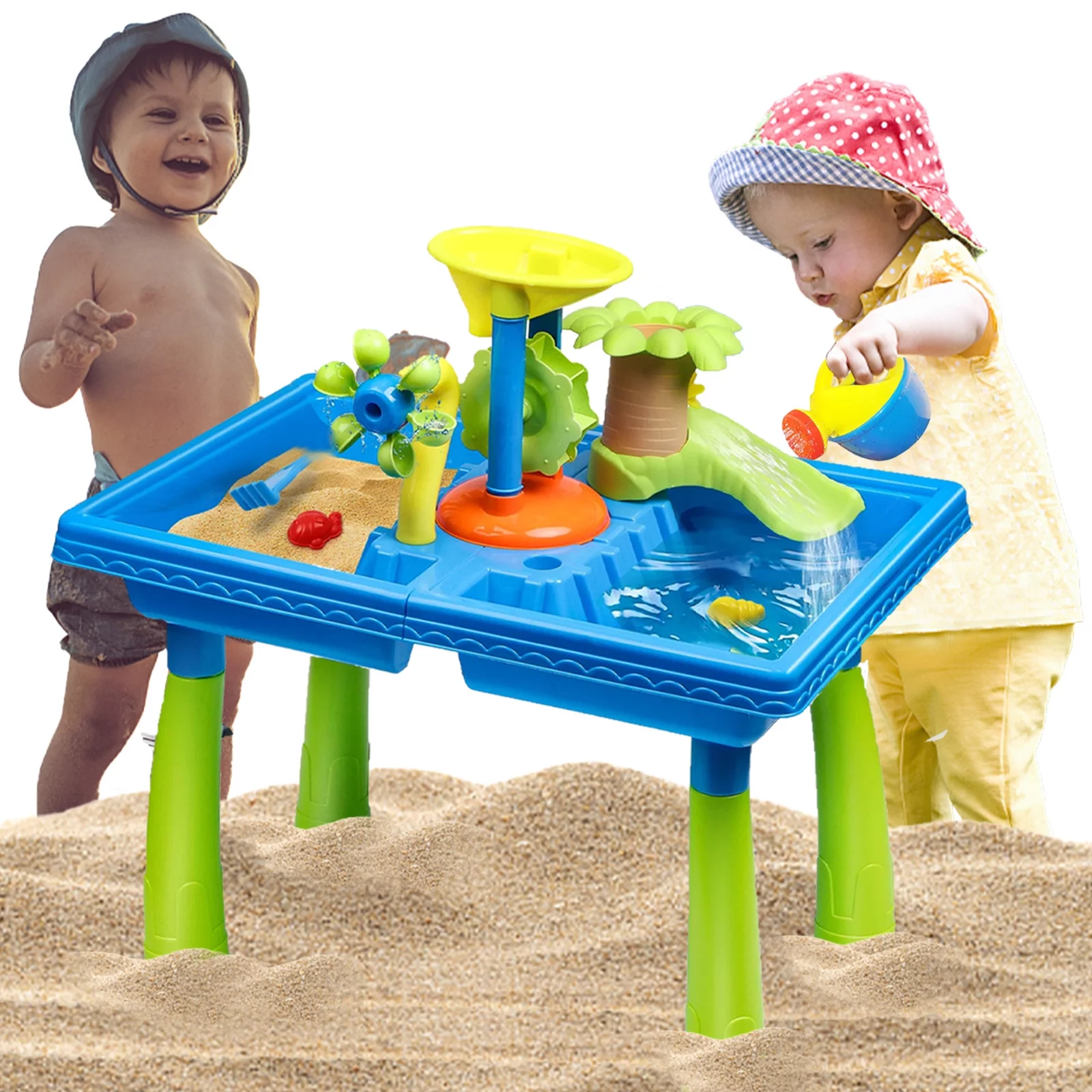 Elegant Choise Water Tables for Toddlers Outdoor Sand Toys 1-4 Year Old, 38Pcs Set