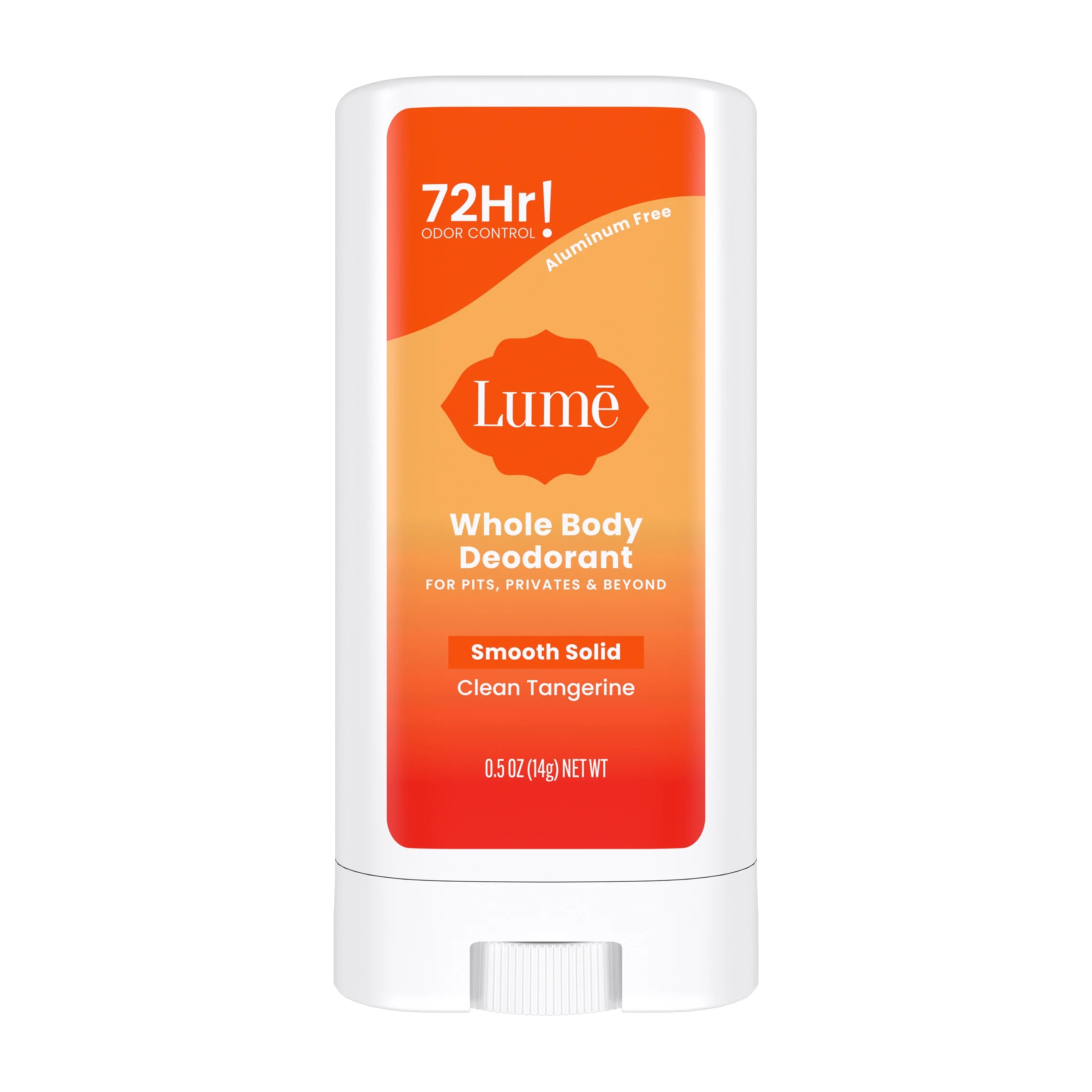 Lume Whole Body Deodorant – Mini Smooth Solid Stick – Clean Tangerine – .5 oz