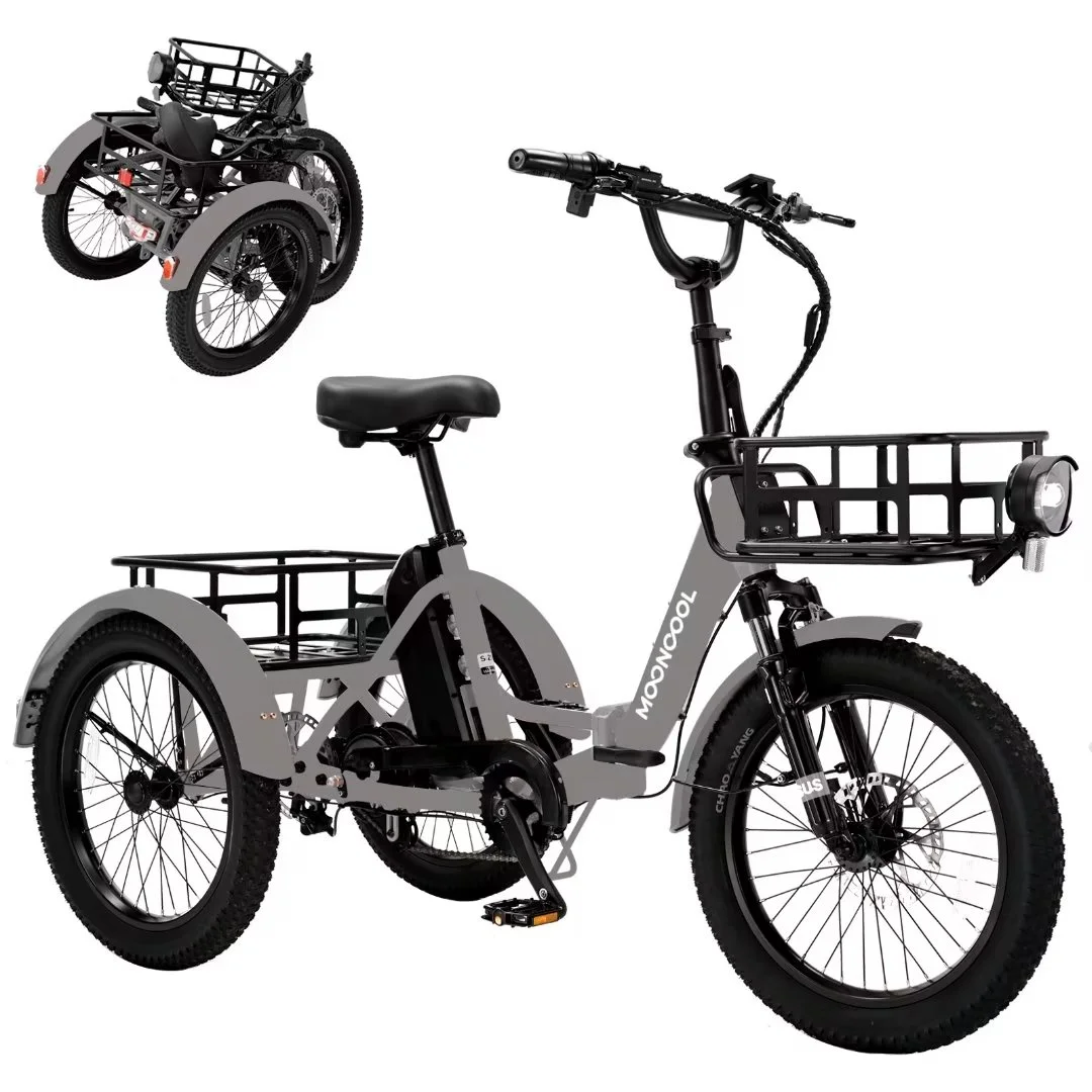 Docred 24” Adult Electric Tricycles 3 Wheel Electric Bike, 15.5 mph 500W Electric Trikes for Seniors .7-Speed & 4 Adjustable Riding Modes Electric Tricycle with 36V Removable Lithium Battery