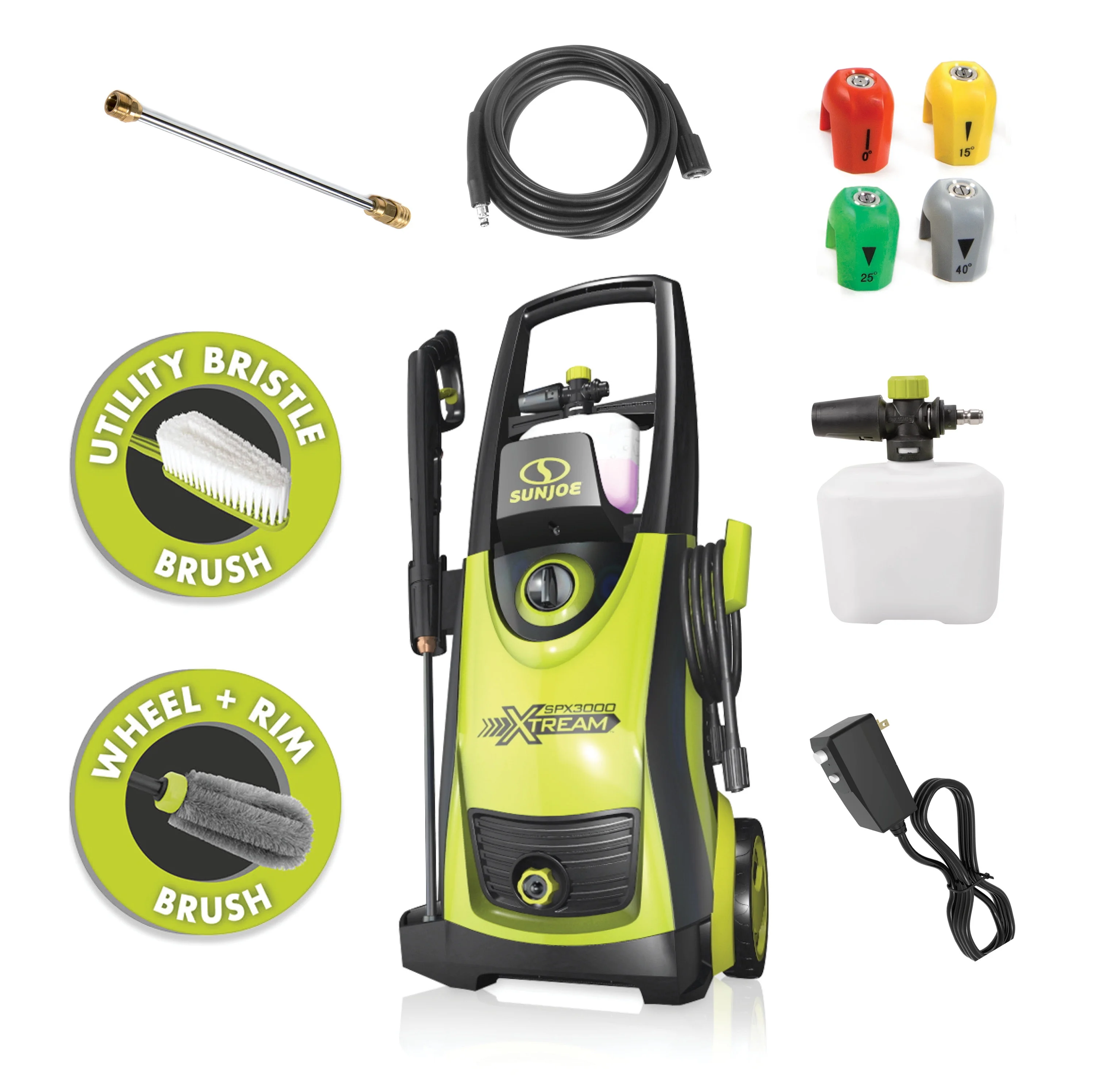 Sun Joe Xtream Clean Electric Pressure Washer, Bonus Accessories, 13-Amp, Quick-Connect Tips