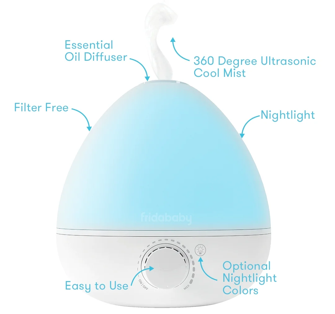 Fridababy BreatheFrida 3-in-1 Humidifier, Diffuser and Nightlight