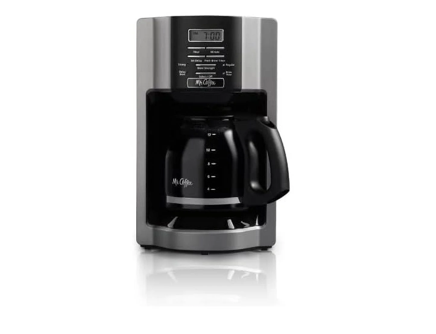 Mr. Coffee Rapid Brew 12-Cup Programmable Coffee Maker – Silver