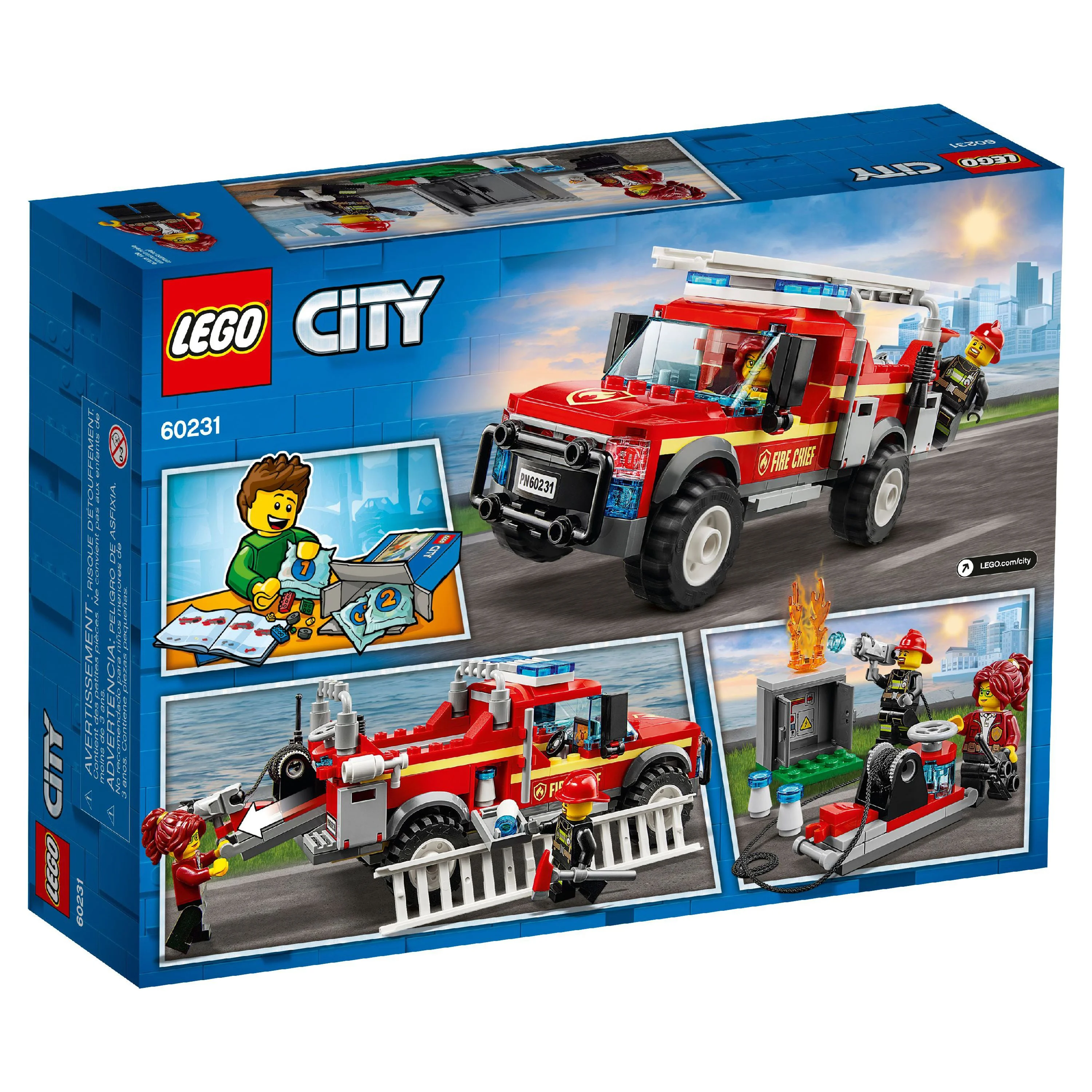 LEGO City Fire Chief Response Fire Truck 60231 Fire Rescue Building Set