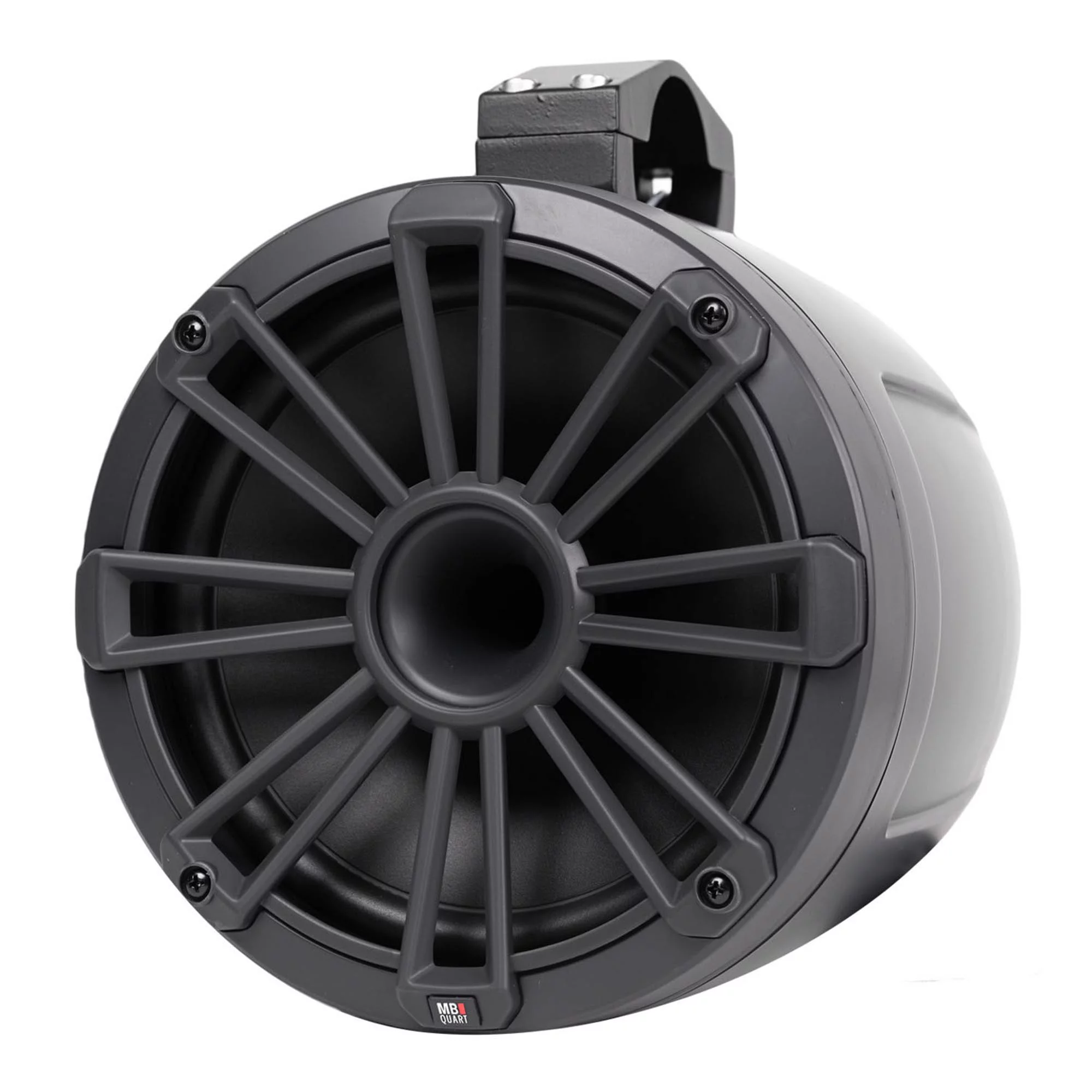 MB Quart NHT2-120 Nautic 8 Inch Marine Compression Horn Tower Speakers. Black, Silver and White Grills Included