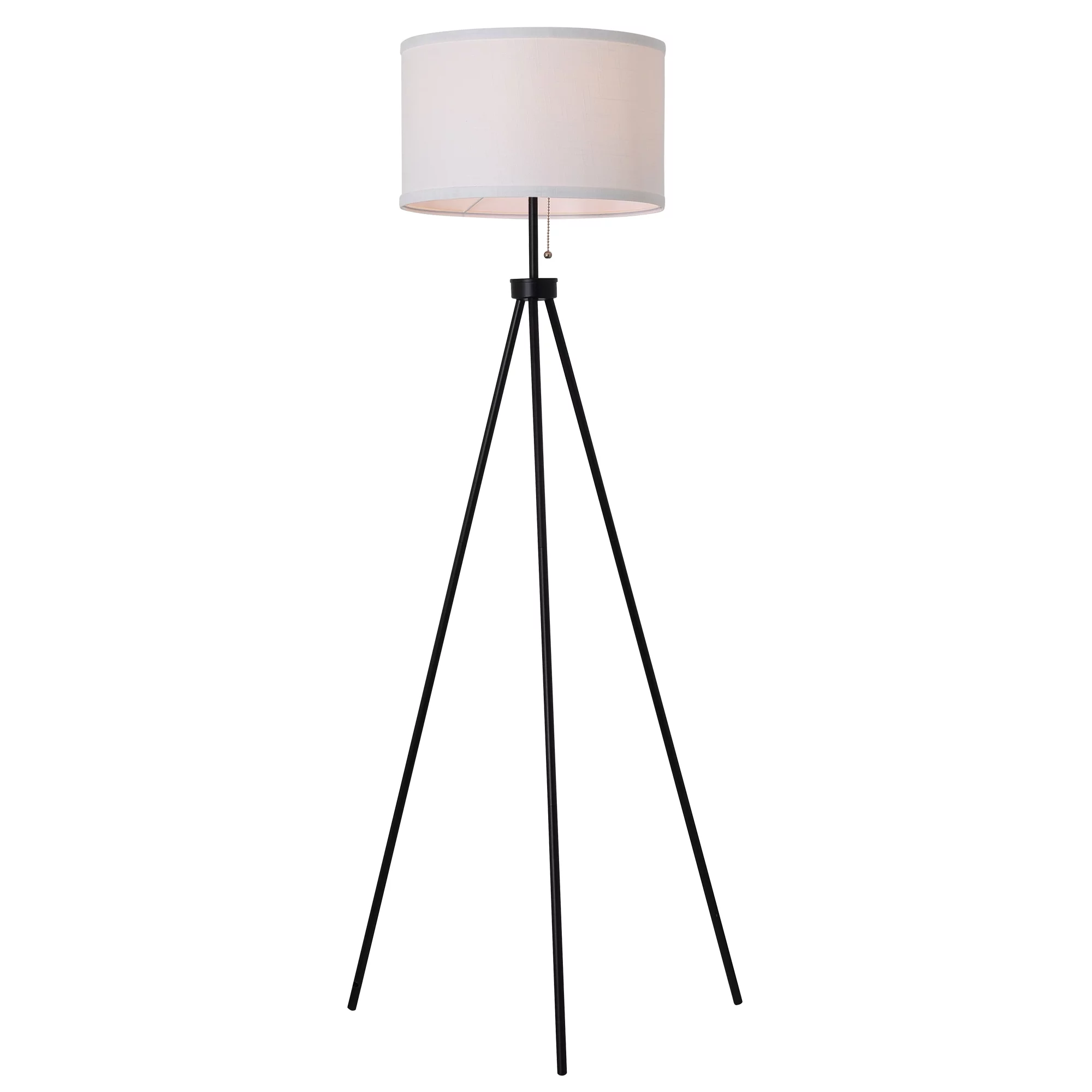 Mainstays 58″ Black Metal Tripod Floor Lamp, Modern, Young Adult Dorms and Adult Home Office Use.