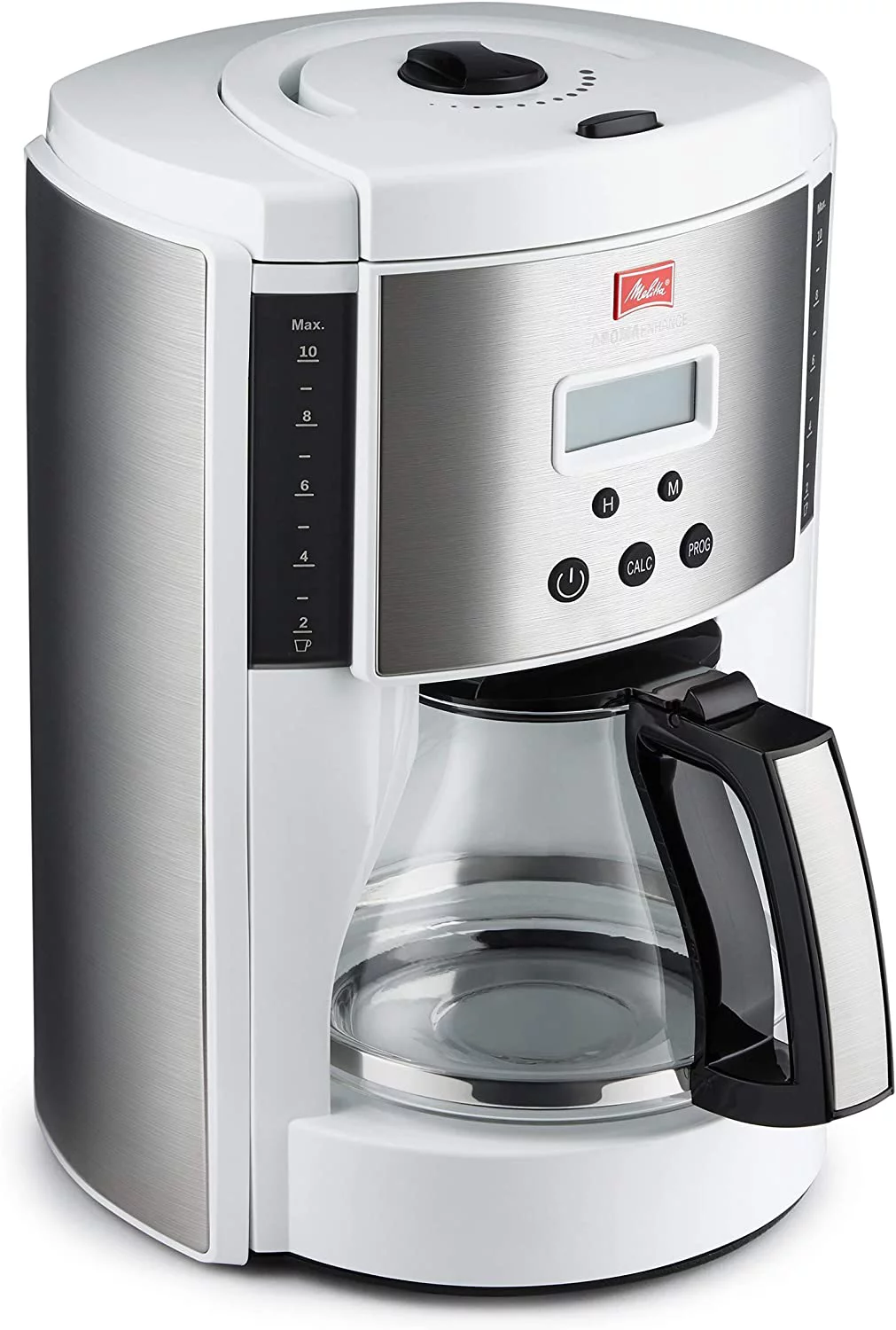 Melitta Aroma Enhance Drip Coffee Maker Stainless Steel 10 Cup White Coffee Maker