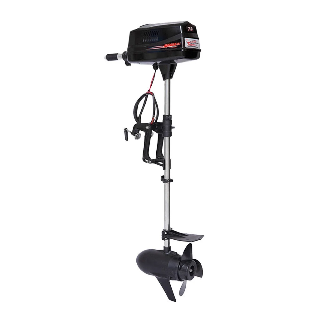 Oukaning 48V Electric Outboard Engine Fishing Boat Brushless Motor Engine Tiller Control Heavy Duty 1800W