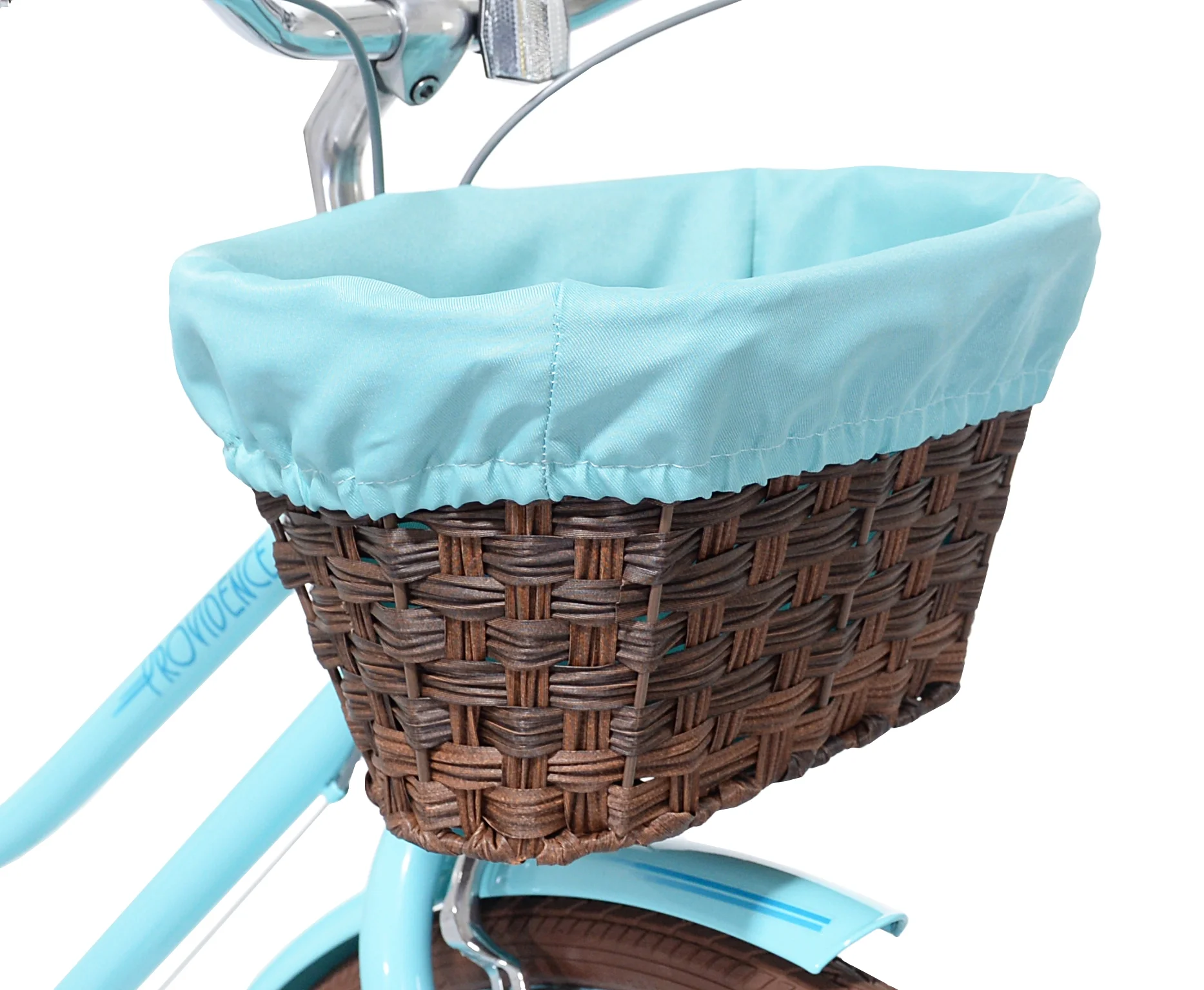 Kent Bicycles 700C Providence Adult Female Cruiser Bike, Light Blue and Brown