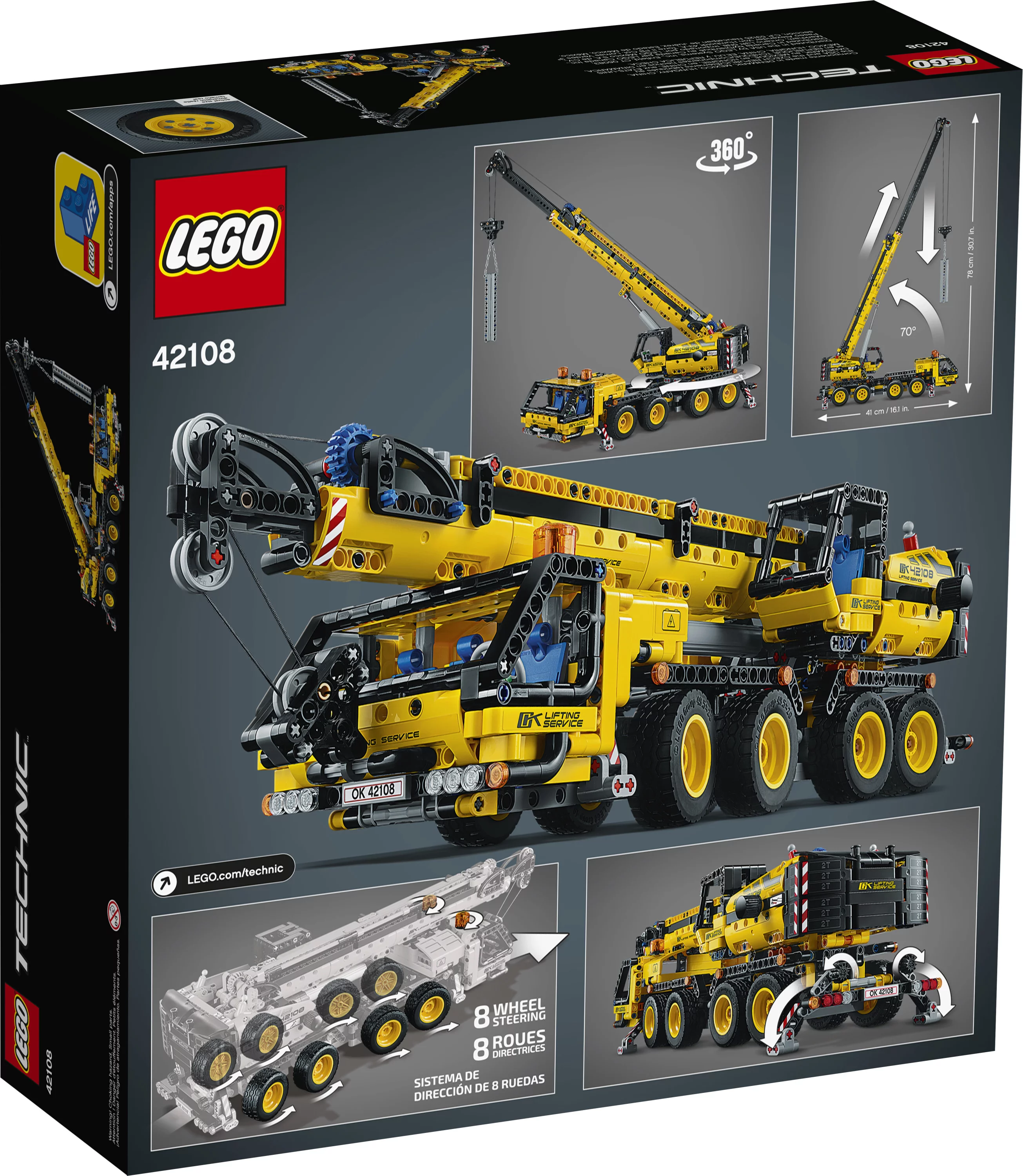 LEGO Technic Mobile Crane 42108 Construction Toy Building Kit (1,292 pieces)