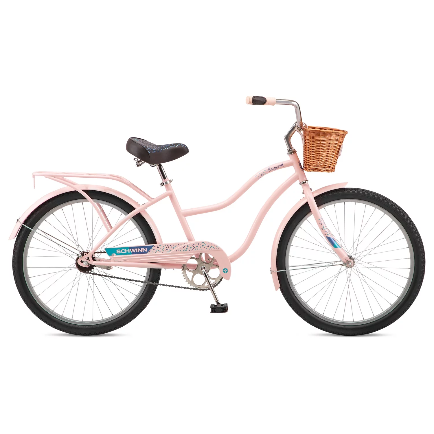 Schwinn Schwinn Baywood 1 Deluxe Cruiser Bike, 24-Inch Wheels, Single Speed, Pink