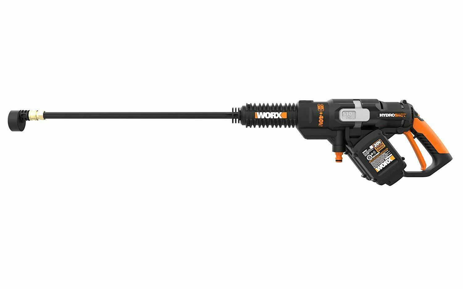 Worx WG261 20 Volt Power Share Cordless Battery 22 Inch Hedge Trimmer, Orange