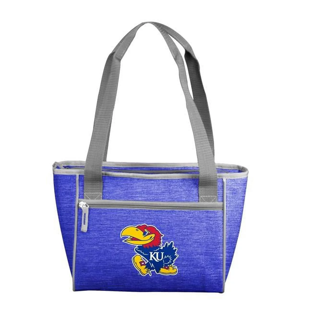 Logo Chair 157-83-CR1 NCAA Kansas Jayhawks Kansas Crosshatch Cooler Tote Bag Holds for 16 Cans