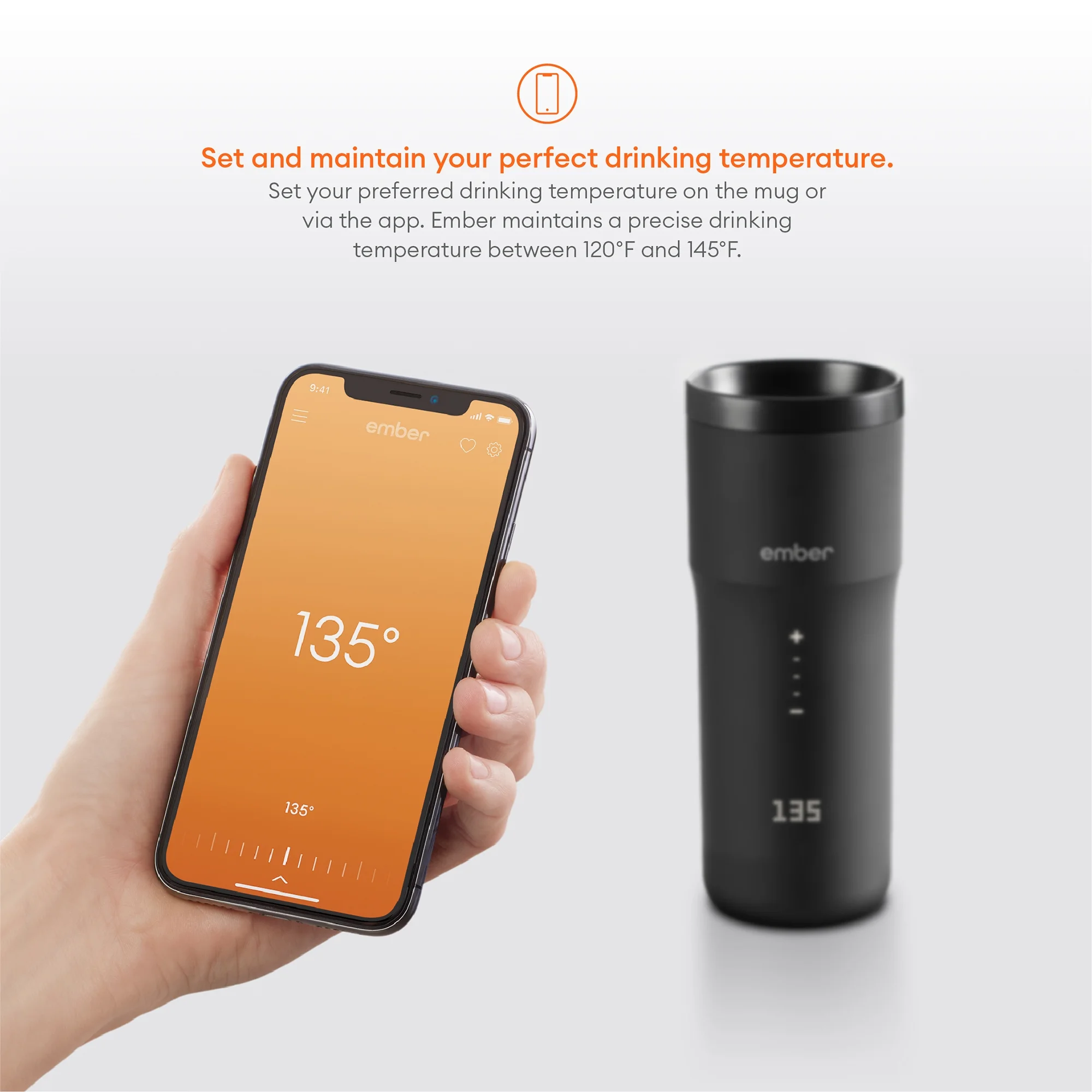 NEW Ember Temperature Control Smart Mug 2, 12 oz, Black, 3-hr Battery Life – App Controlled Heated Coffee Travel Mug – Improved Design