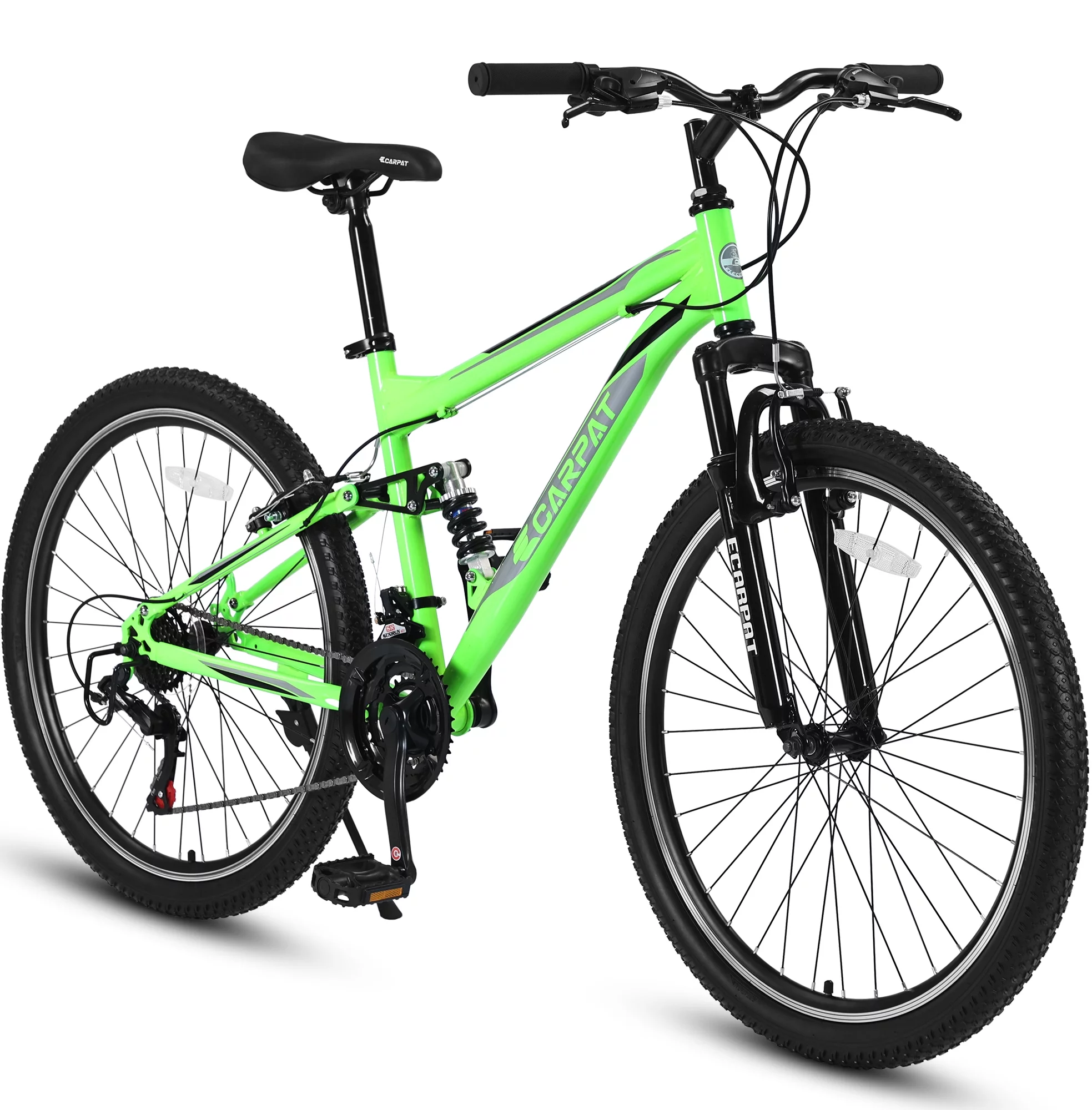 Full Suspension Mens Mountain Bike, 26 inch Bike for Men Women, Black