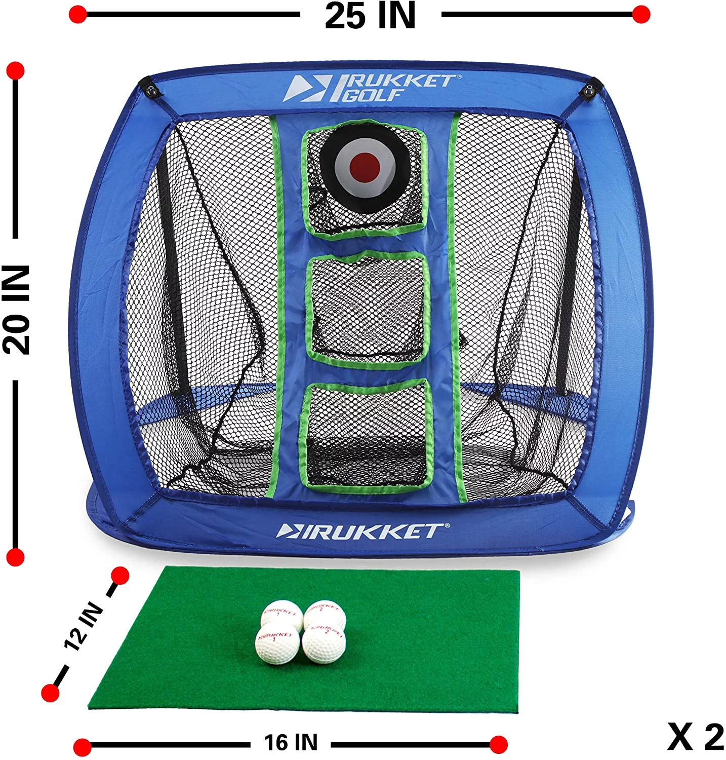 Rukket Golf Chipping Net, Chip Outdoor/Indoor, Golfing Practice Games (Royal Blue)