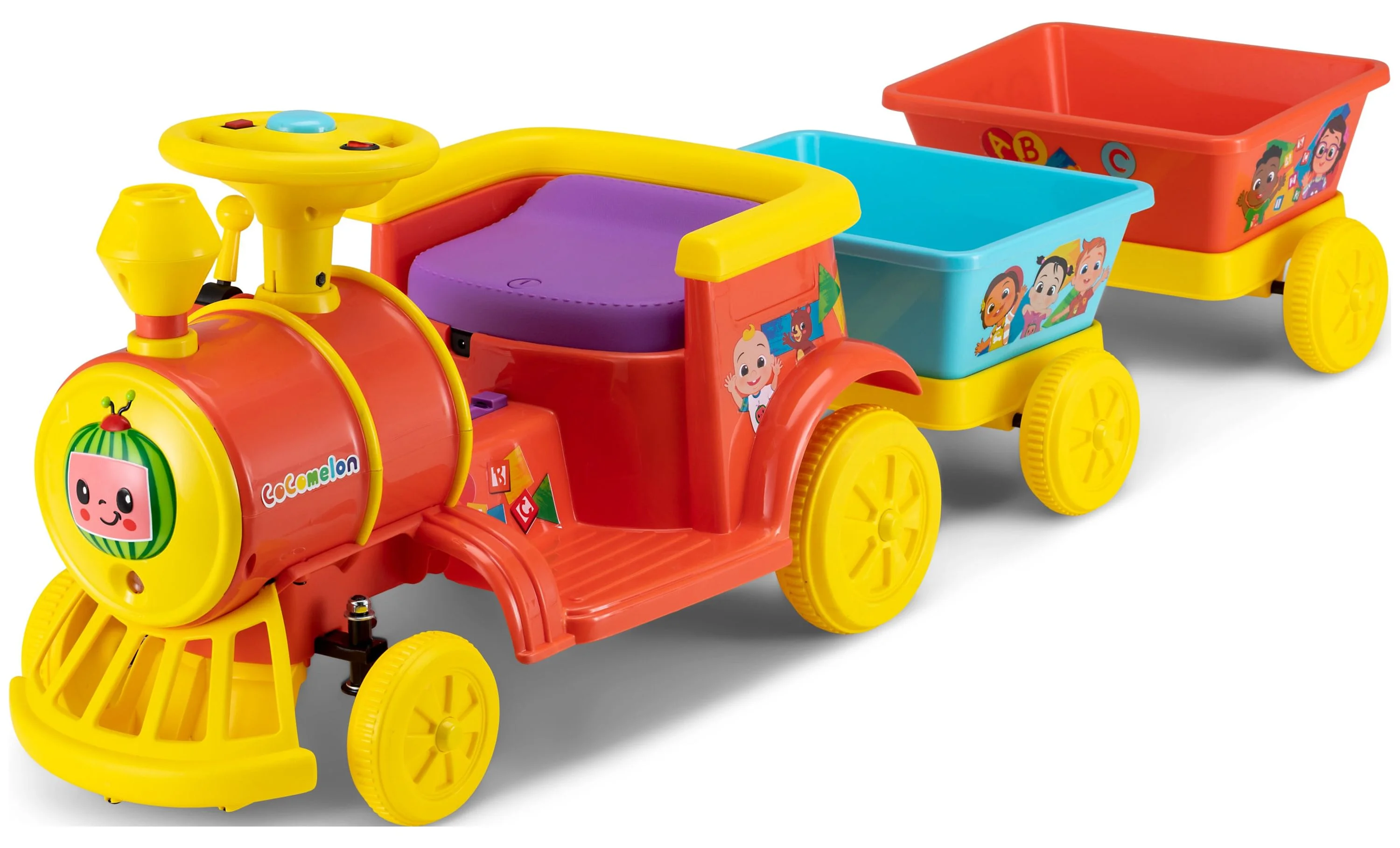 Cocomelon Choo Choo Train Ride-On Toy, 6-Volt