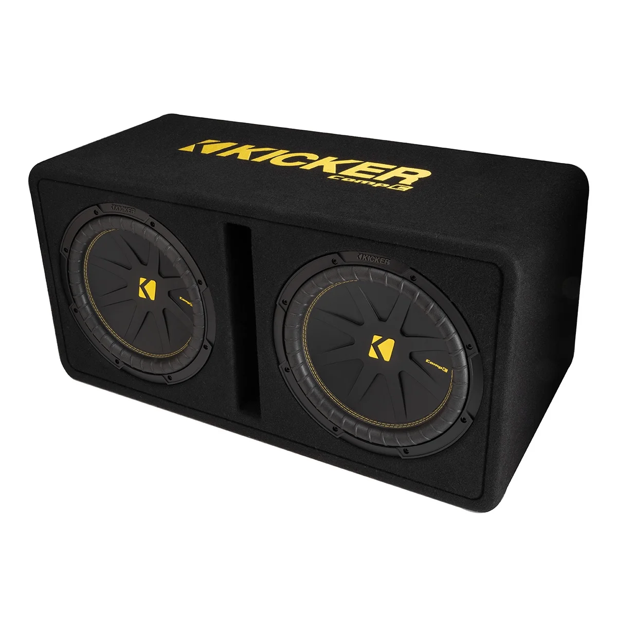 Kicker 50DCWC122 Dual 12″ 2-Ohm CompC Subwoofers in Vented Enclosure