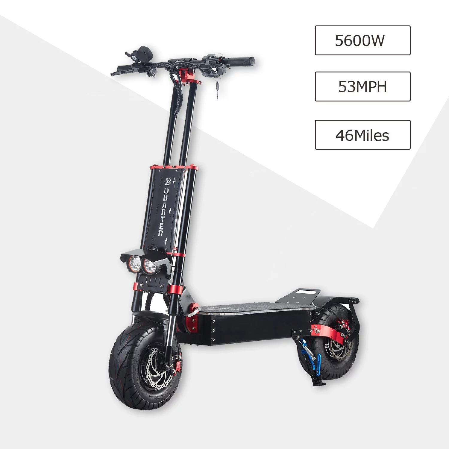 5600W 60V 30A Electric Scooter 85km/h Off-Road Scooter Long Range Battery