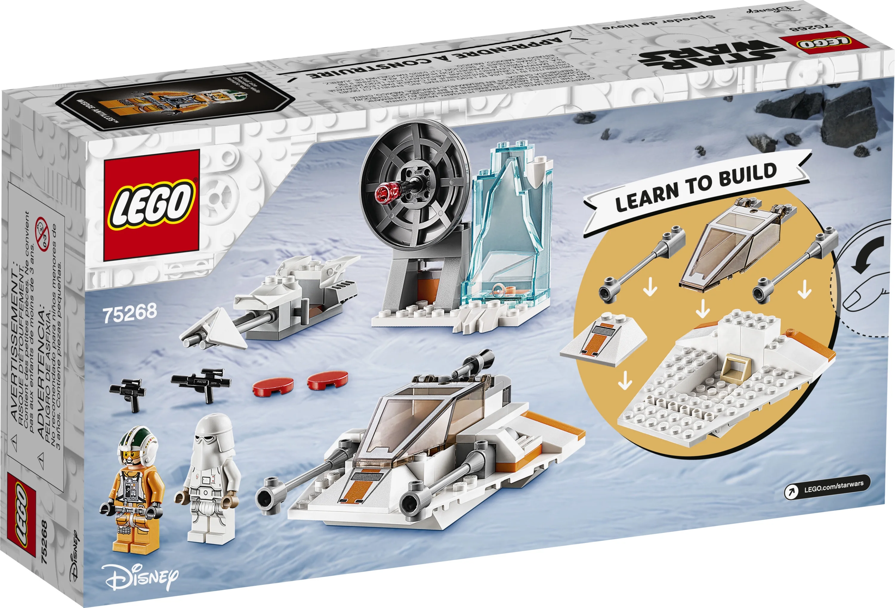 LEGO Star Wars Snowspeeder 75268 Starship Creative Building Toy for Preschool Children 4+ (91 pieces)