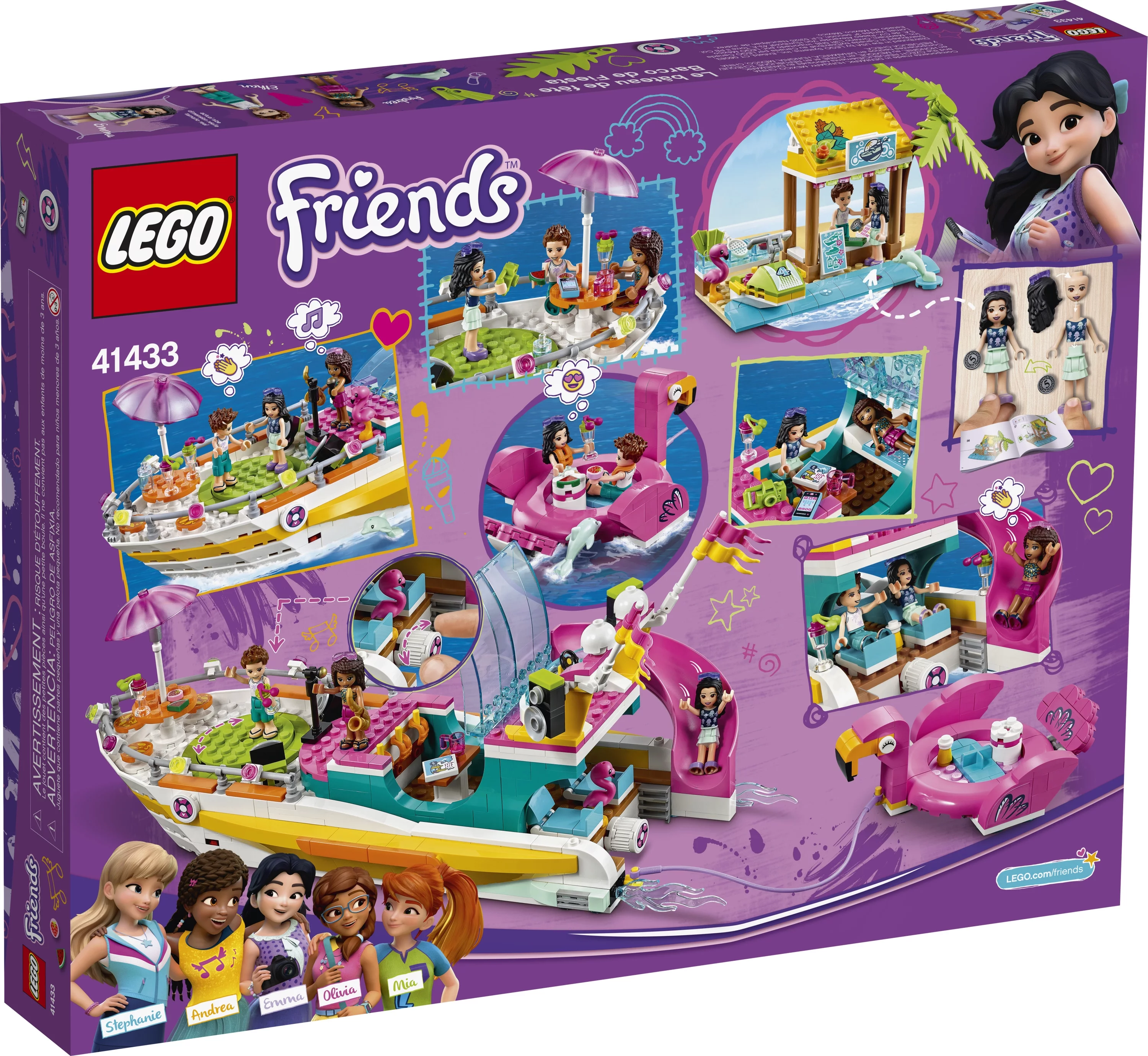 LEGO Friends Party Boat 41433 Interlocking Block Building Set