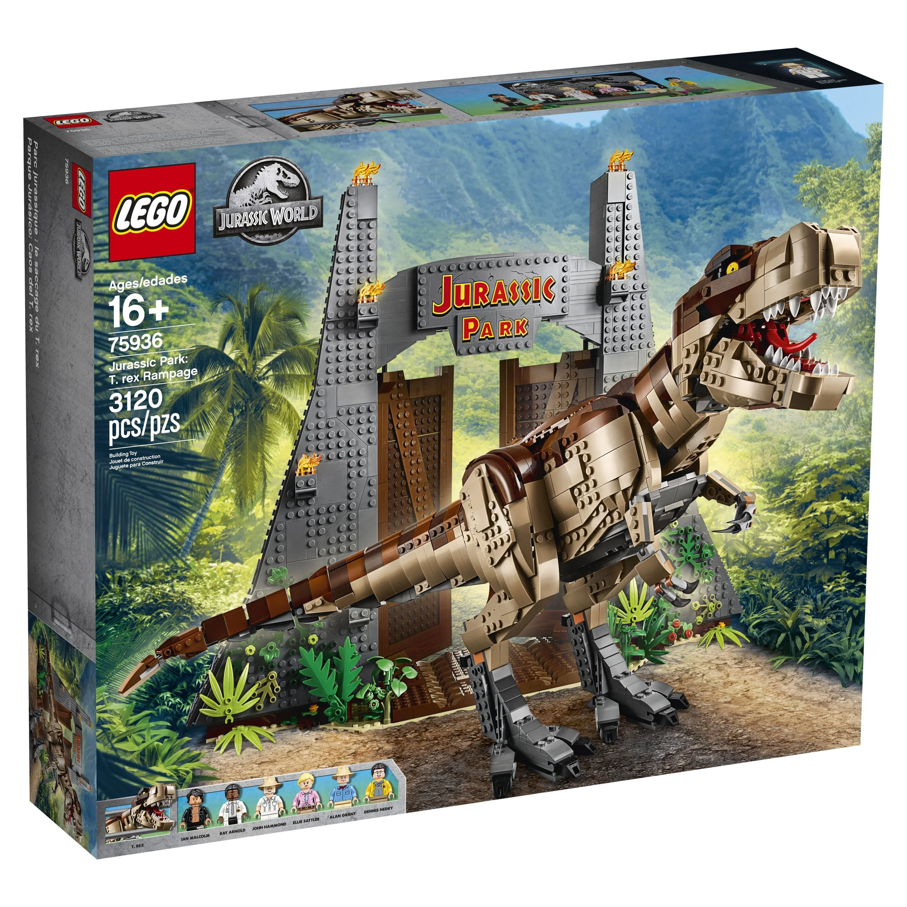 LEGO Jurassic World Jurassic Park: T. rex Rampage 75936 Building Kit