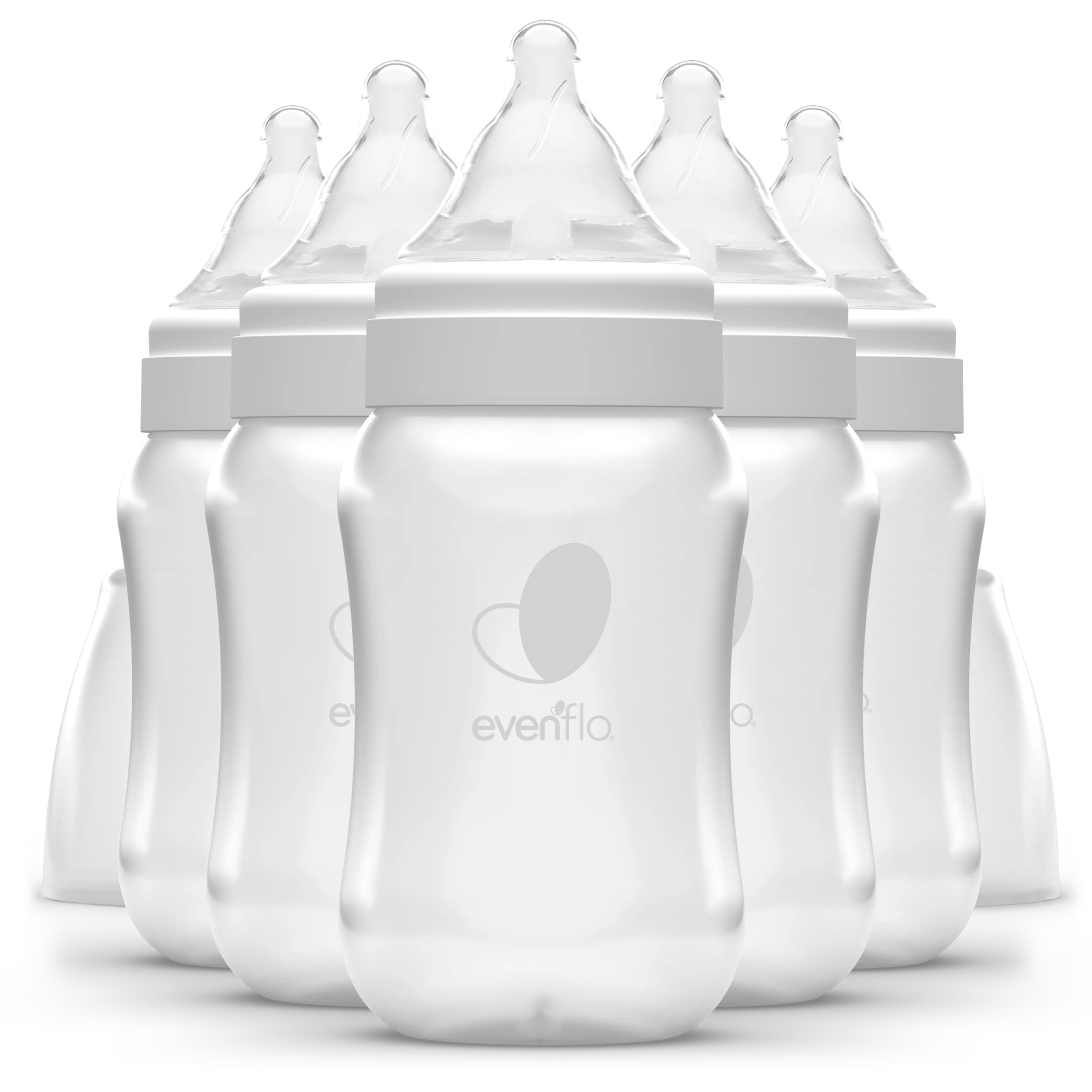 Evenflo Balance + Wide Neck BPA-Free Plastic Baby Bottles, 9oz, Clear, 6ct