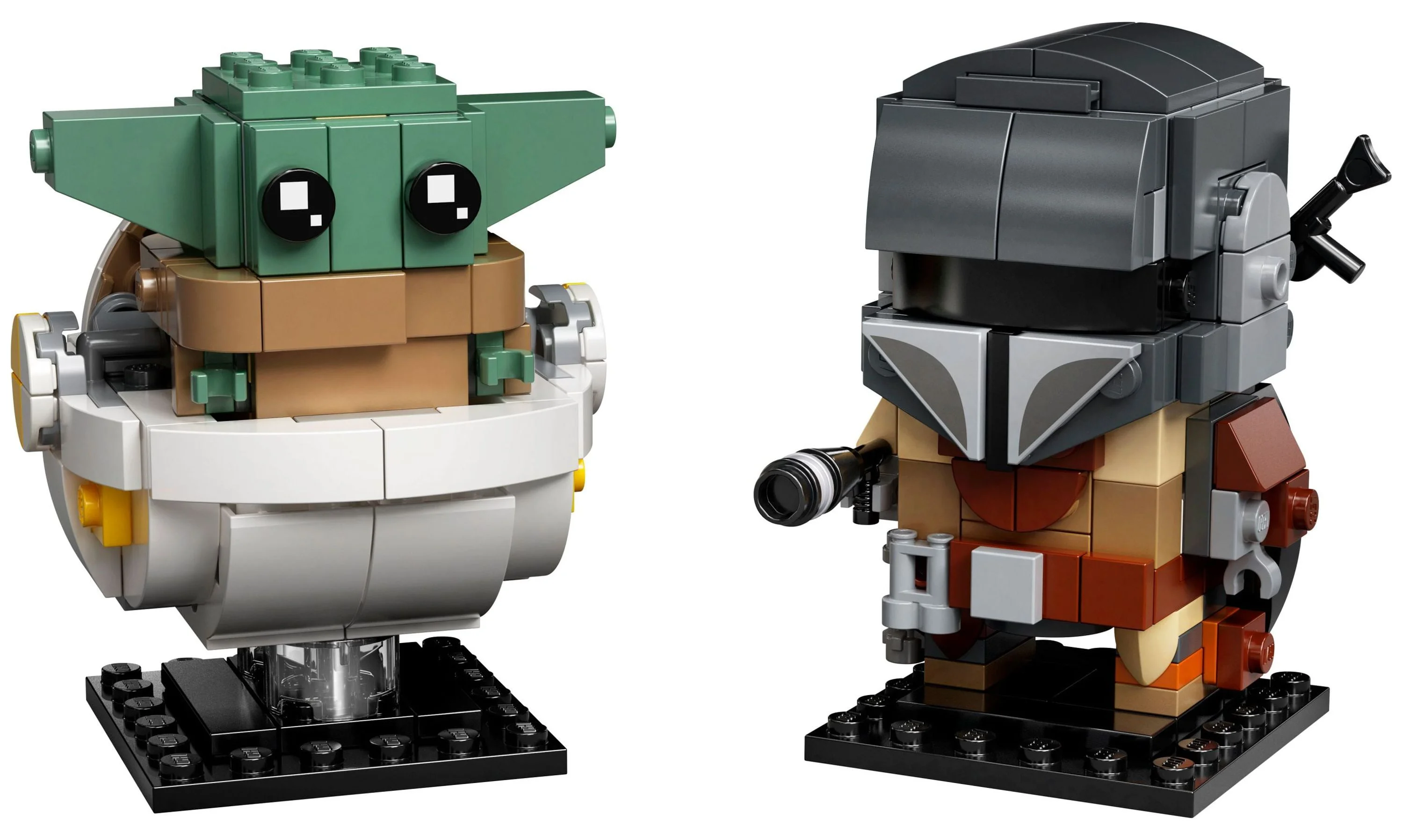 LEGO BrickHeadz Star Wars The Mandalorian & The Child 75317 ‘Baby Yoda’ Building Toy, Collectible Model Figures Set, Gift Idea