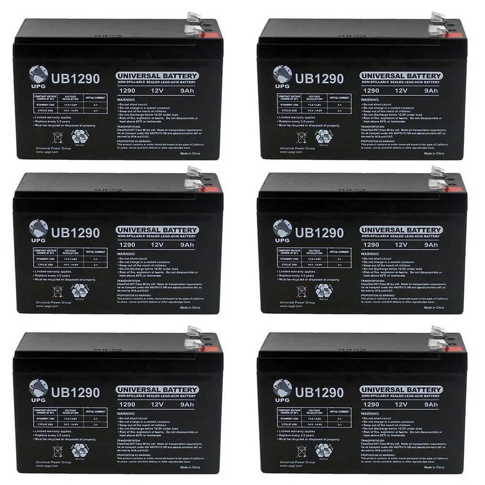 12V 9AH SLA Battery for Razor Dirt Quad / Ground Force – 6 Pack