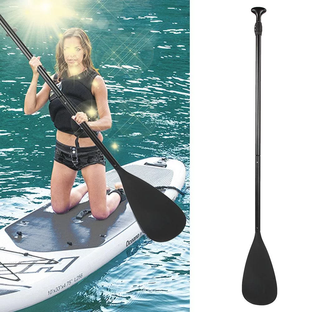 Fdit Portable Paddle,Paddle,Detachable Black Extendable Paddle Oar Stand Up Paddle Board for Surfing Boat Kayak