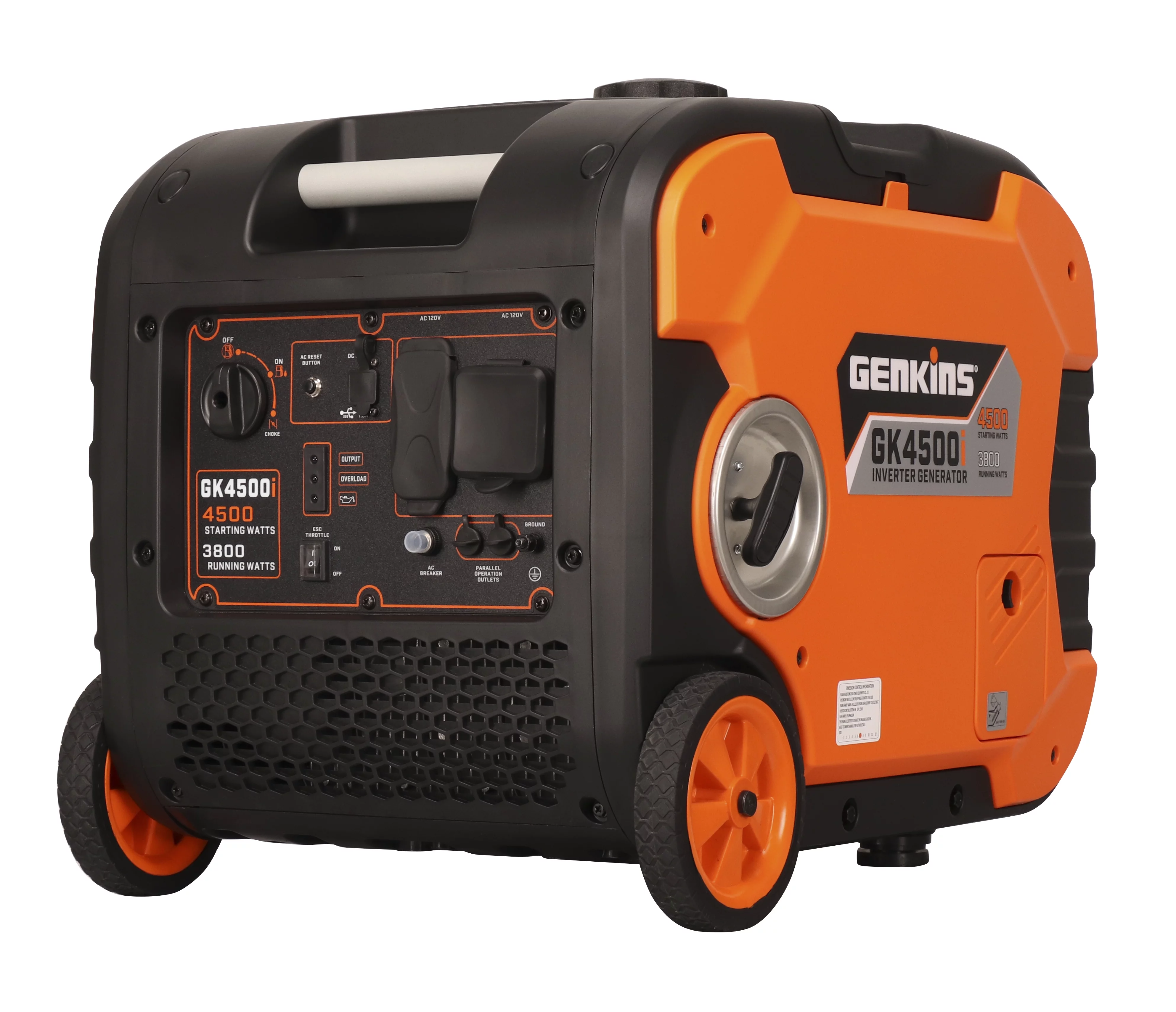 Genkins 4500 Watt Portable Inverter Generator Super Quiet 30 Amp RV Camping Ready