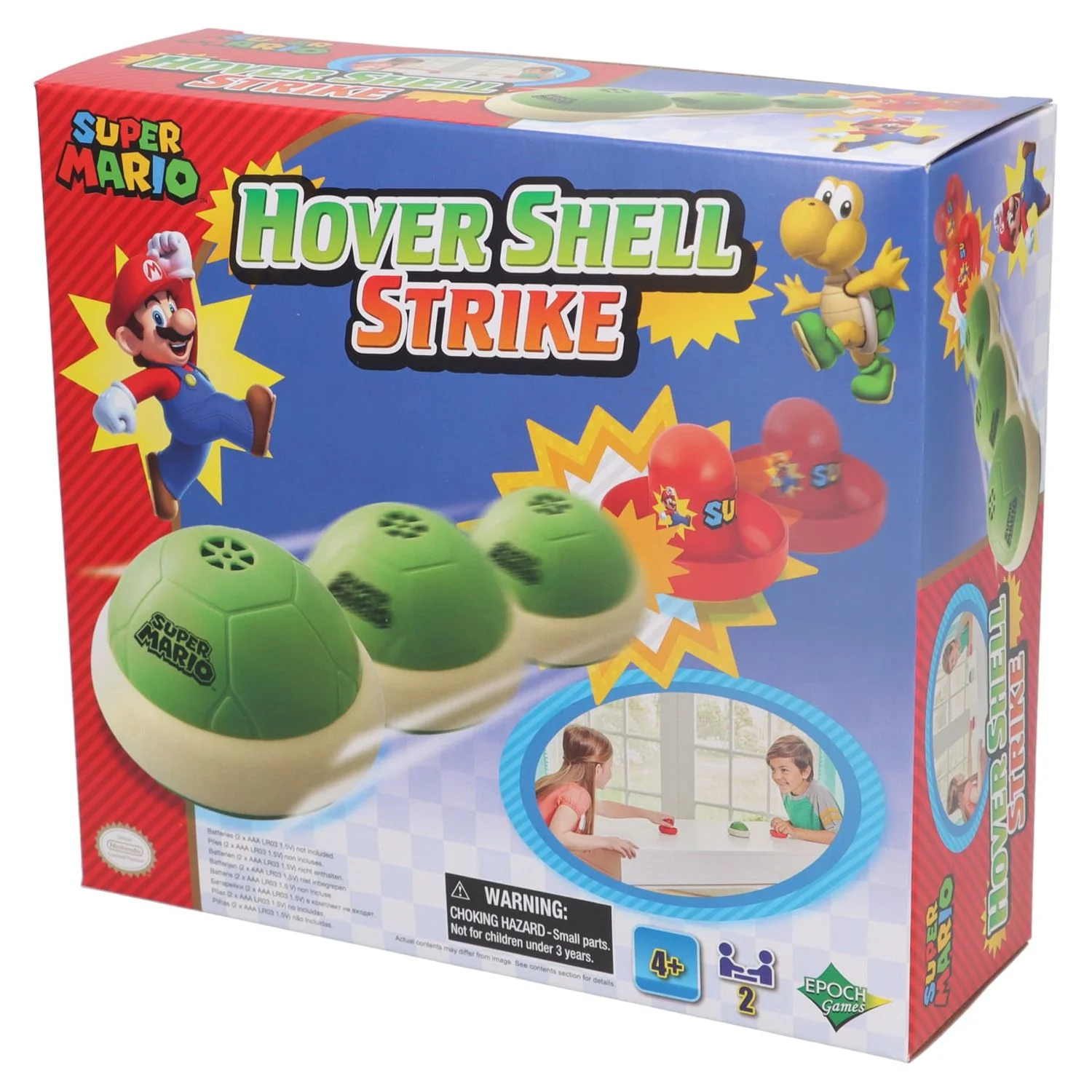 Epoch Games Super Mario Hover Shell Strike, Tabletop or Floor Multiplayer Sports Game