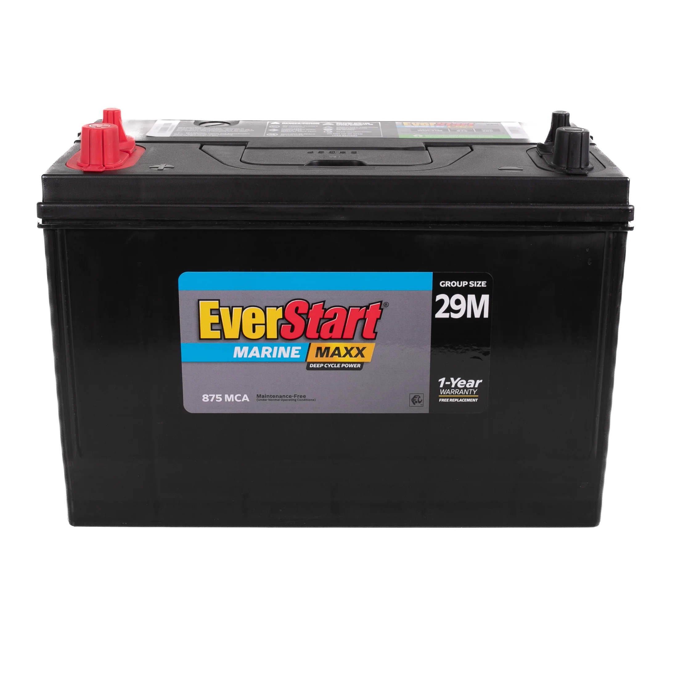 EverStart Maxx Lead Acid Marine & RV Deep Cycle Battery, Group Size 29DC (12 Volt / 845 MCA)