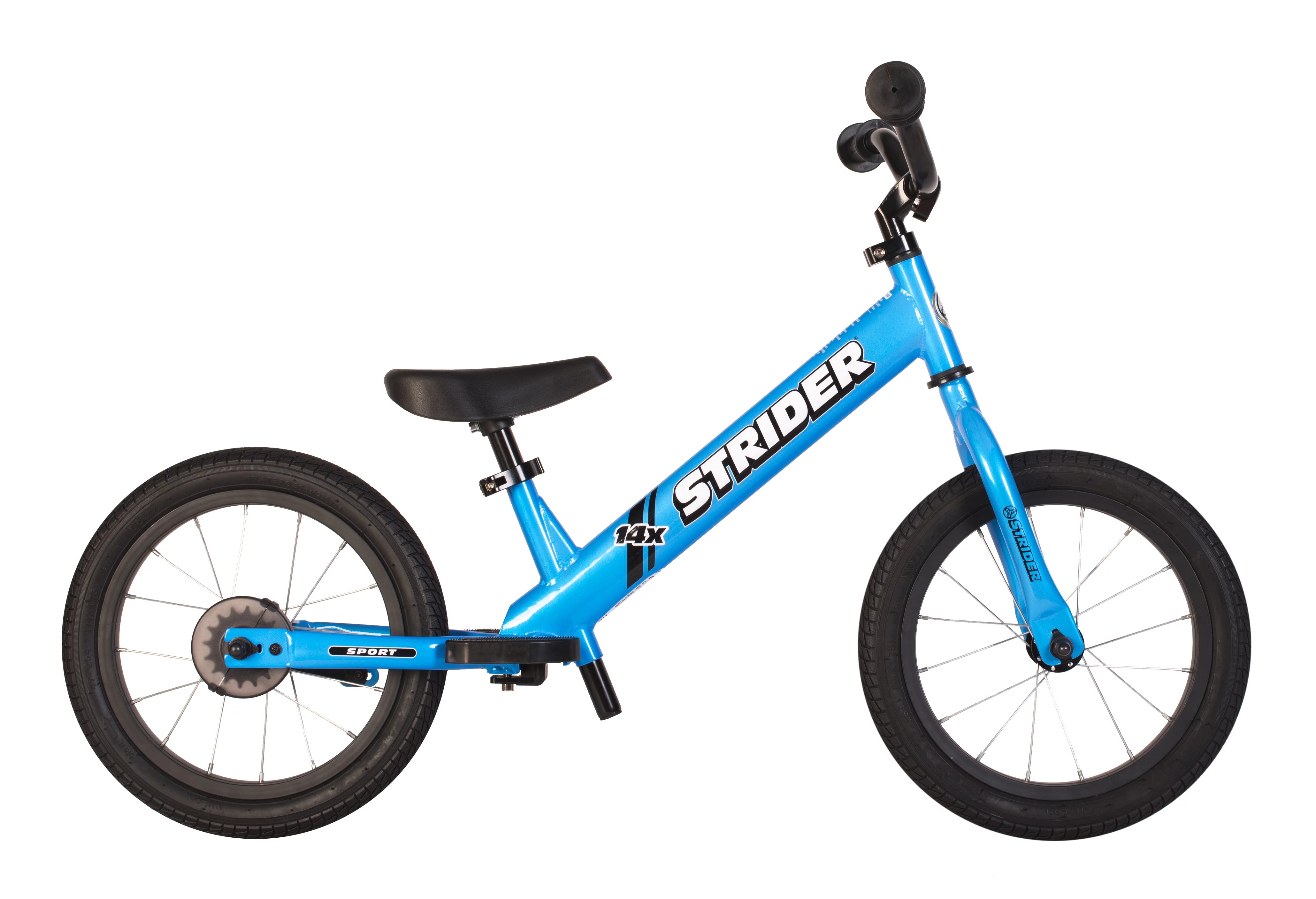 Strider – 14x Sport Balance Bike – Pedal Conversion Kit Sold Separately – Awesome Blue