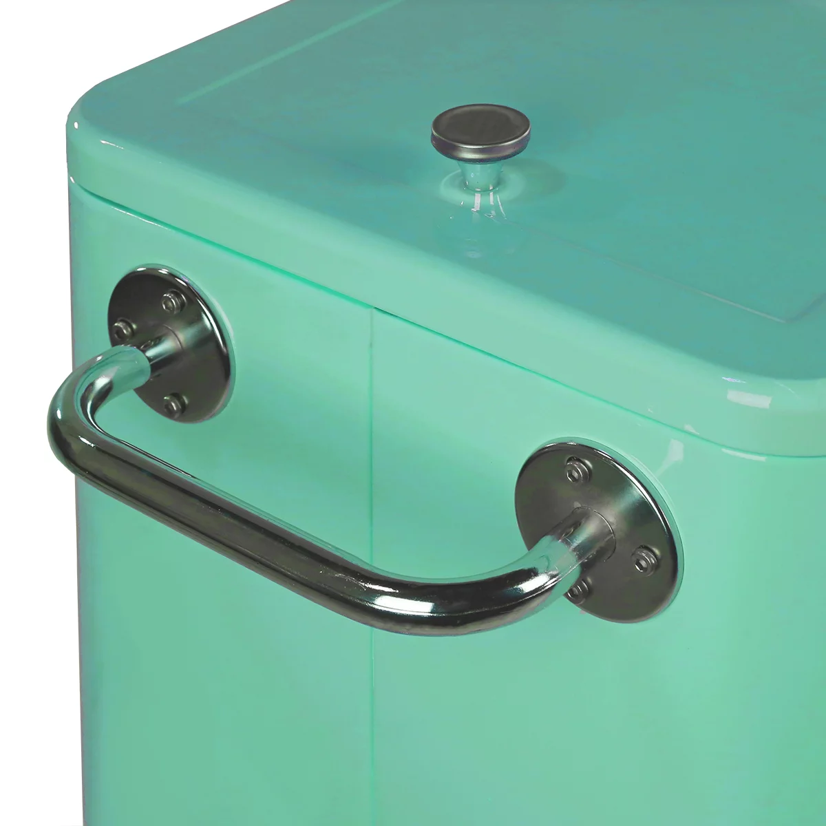 Home Aesthetics Retro 80Qt Quart Rolling Cooler Cart Ice Chest Patio Outdoor