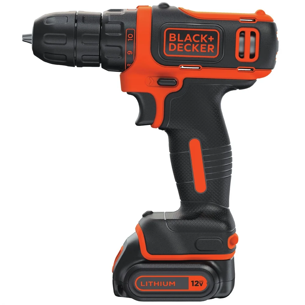 BLACK+DECKER 12-Volt MAX Lithium Drill And 59-Piece Project Kit, BDCDD12PK Tool Sets