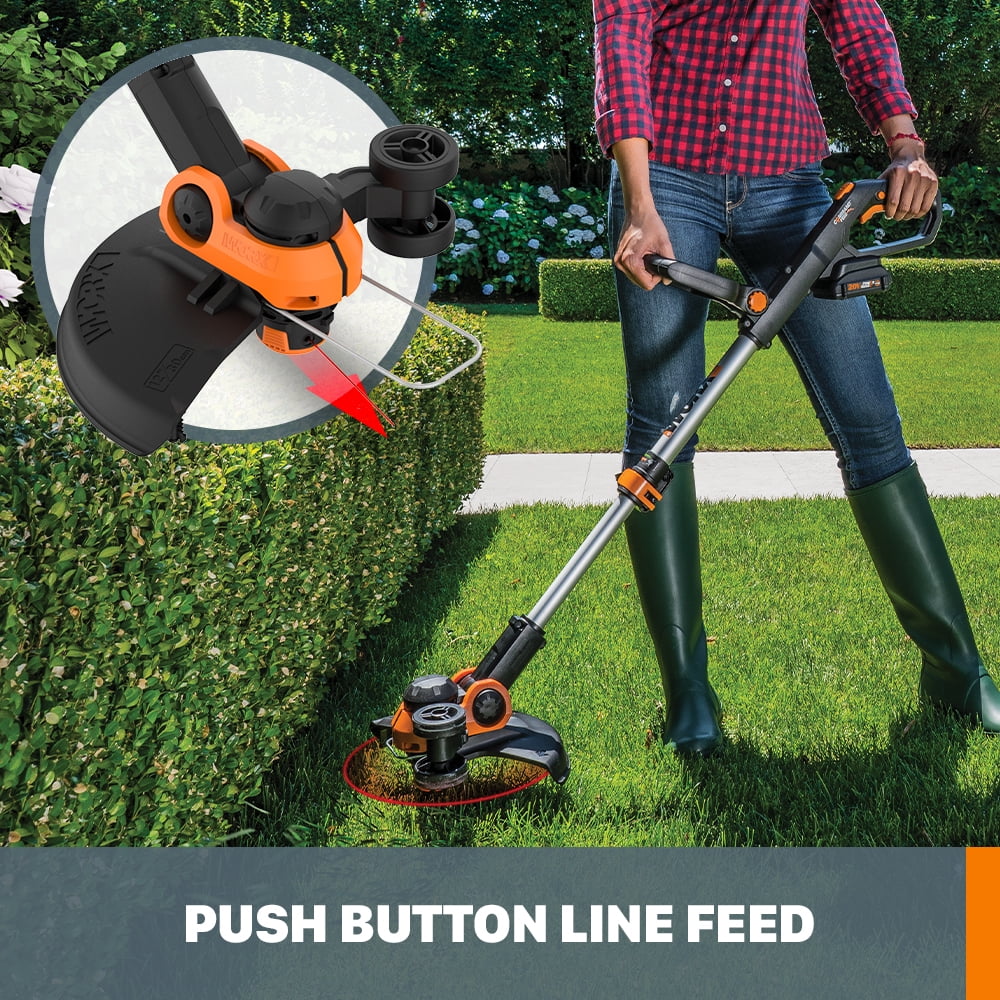 Worx WG931 Power Share 20V Cordless Grass Trimmer, Hedge Trimmer, & Blower Combo (Batteries and Charger Included)