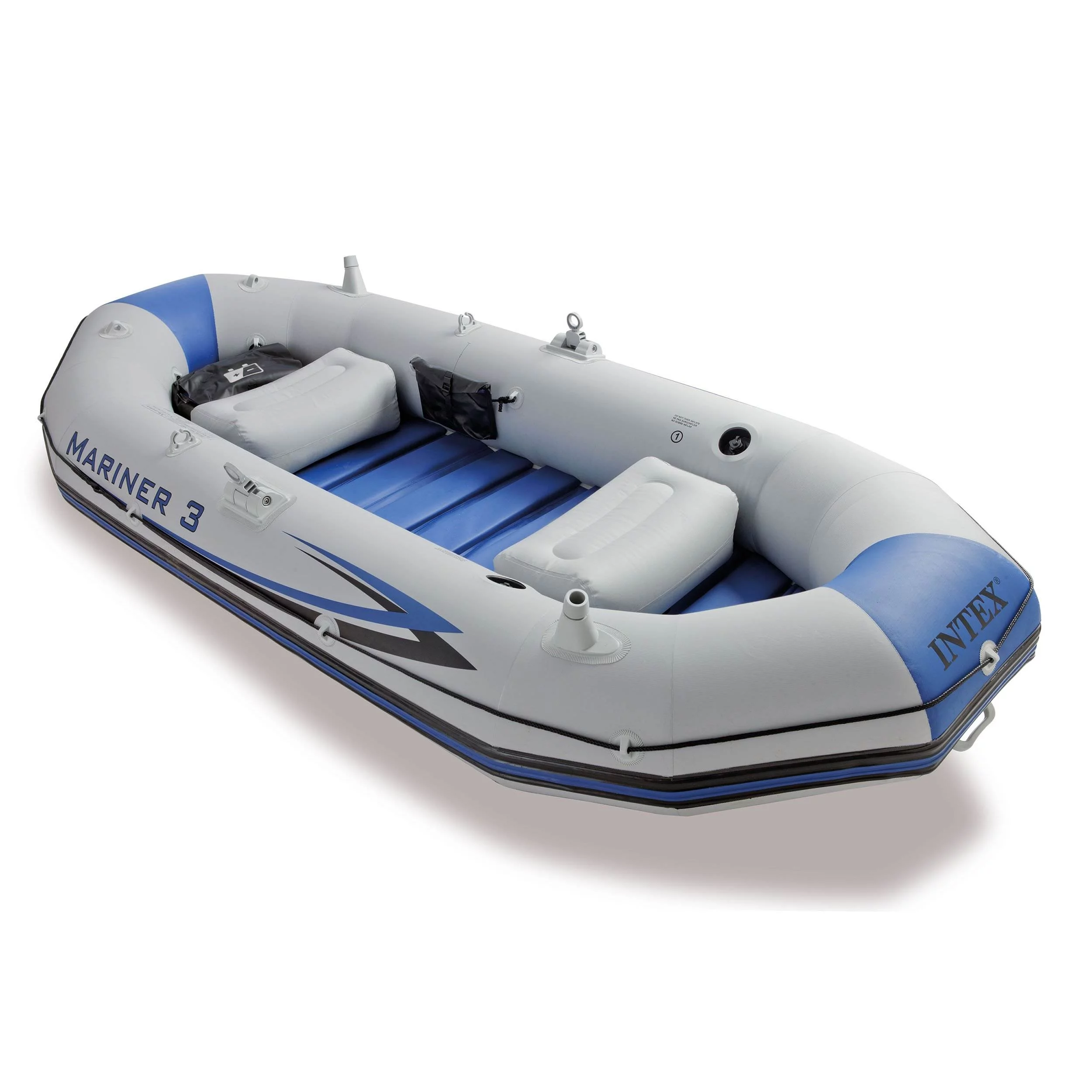 Intex Mariner 3-Person Inflatable River/Lake Dinghy Boat & Oars Set (2 Pack)